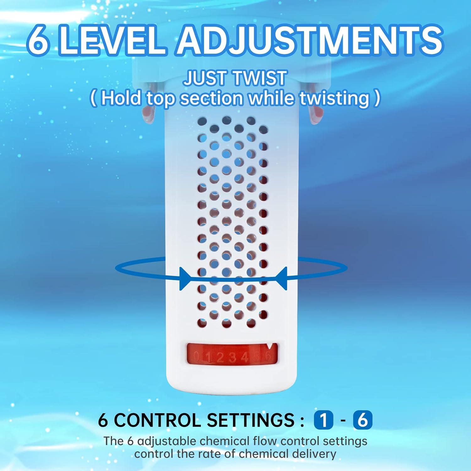 Dispensador de Cloro Flotante B&H para Piscinas y Spa - Blanco