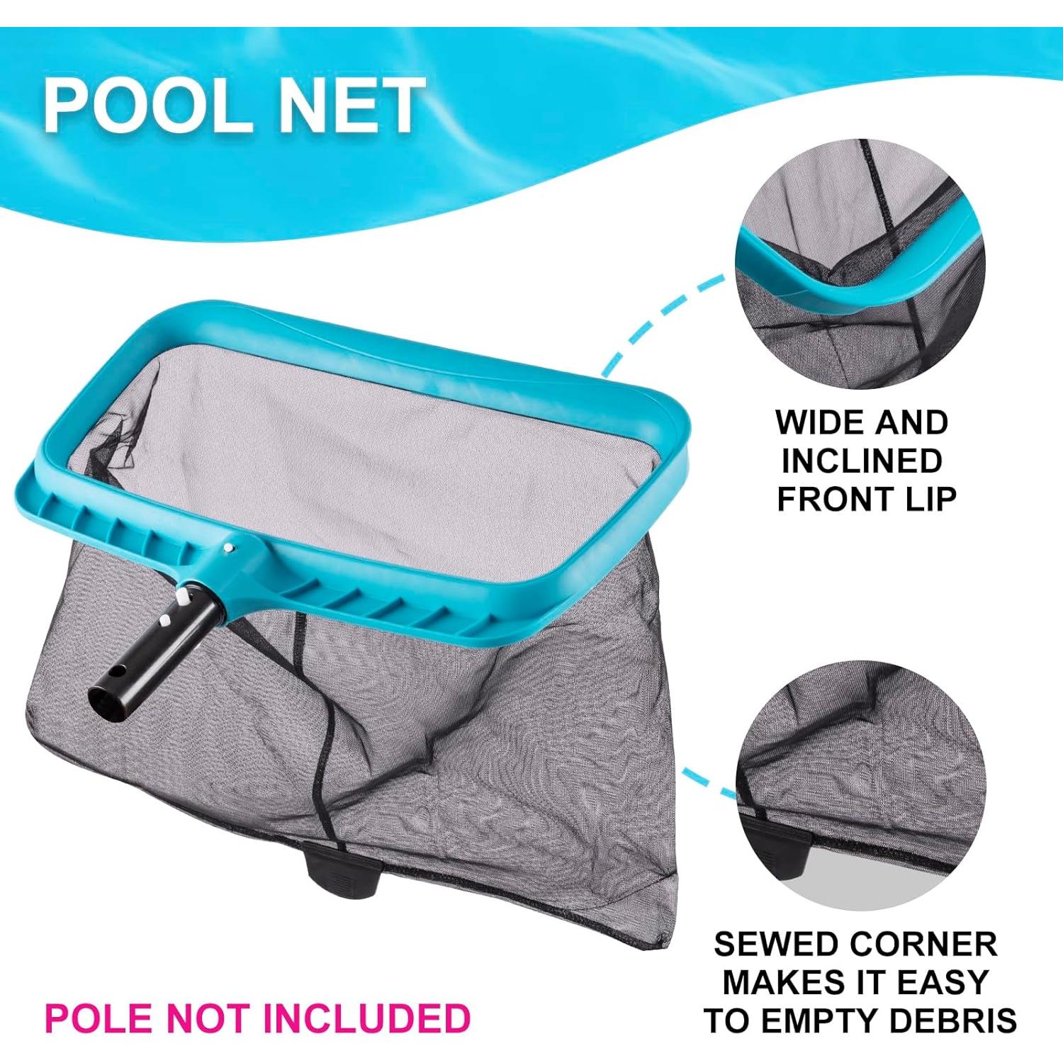 Kit de limpieza de piscina Sepetrel Deluxe con cepillo y redes