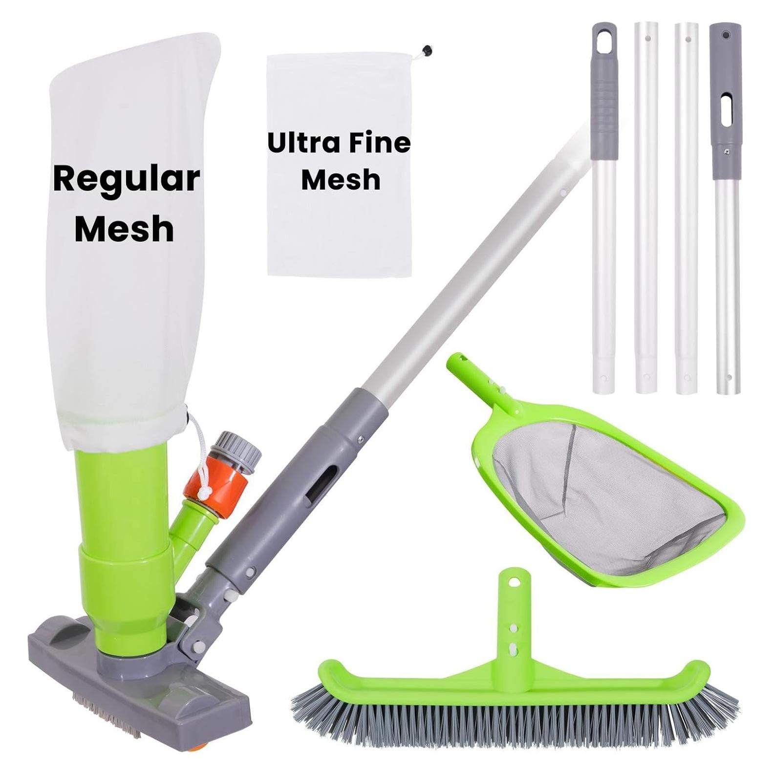 Kit de Limpieza de Piscina Deluxe Sepetrel con Aspiradora y Cepillo