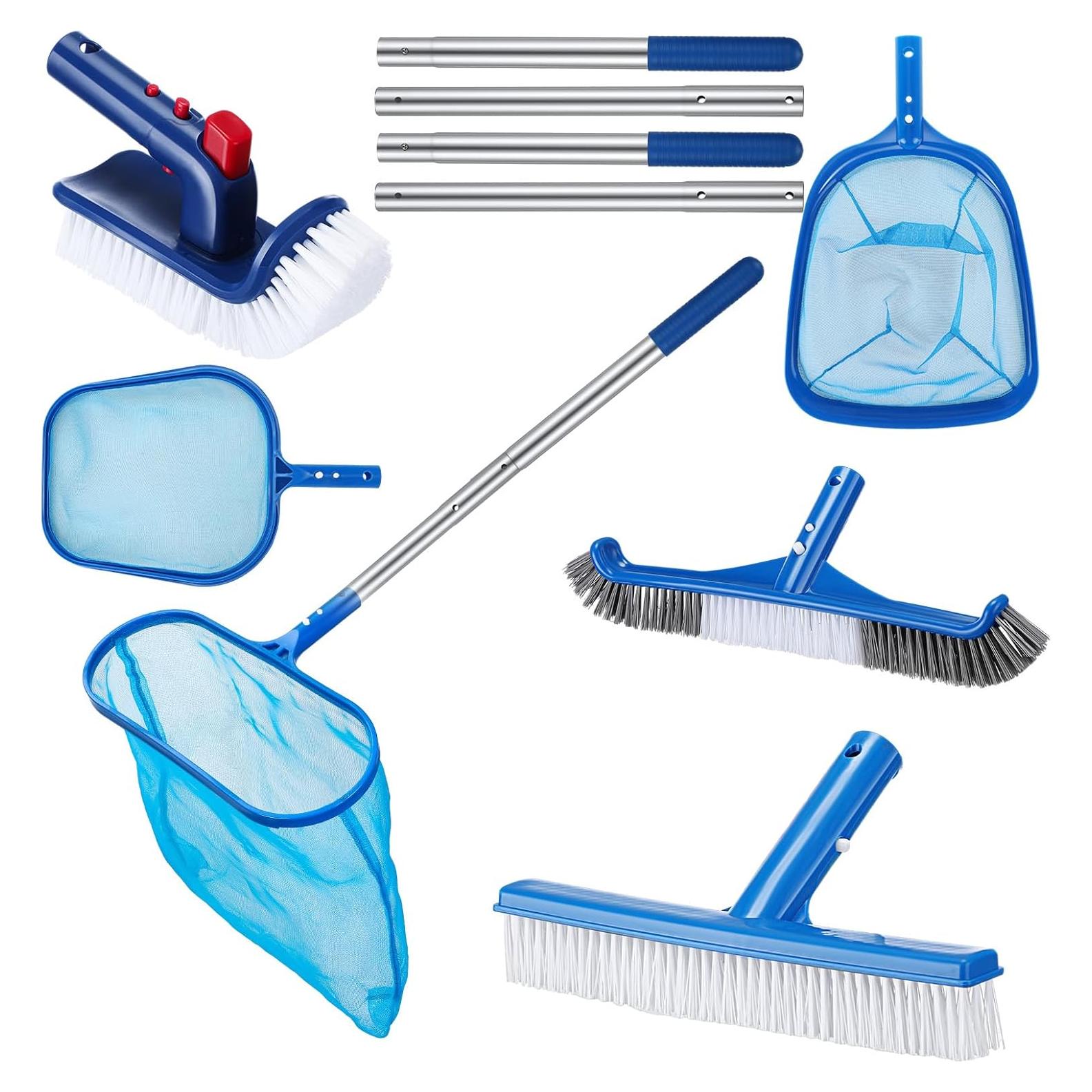 Kit de Limpieza de Piscina FillTouch con 7 Piezas y Polo Ajustable