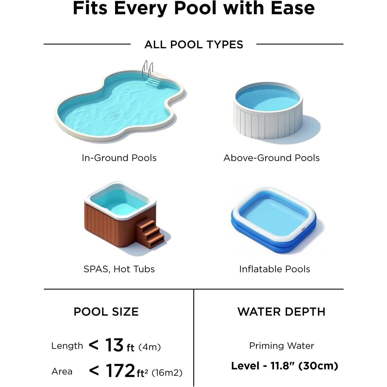 Aspiradora de piscina InoKraft K1.5 Pro recargable 70 L/min