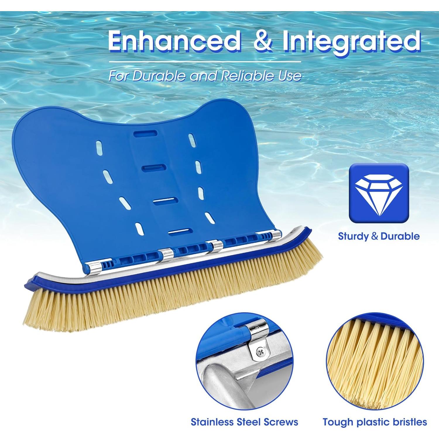 Cepillo de piscina Glosaie 45.72 cm nylon resistente