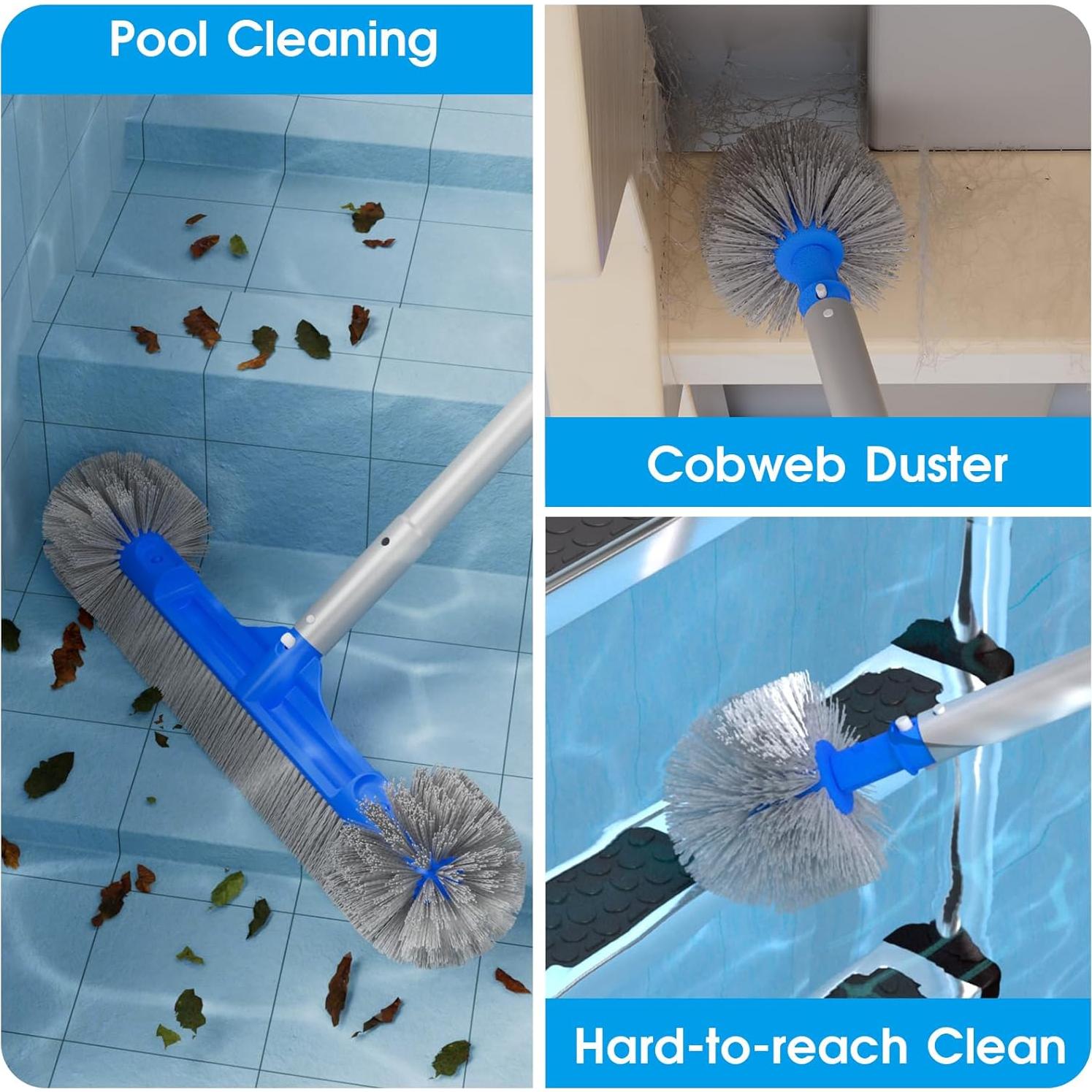 Juego de Cepillos para Piscina TidyMister 20'' con Polo 2-en-1