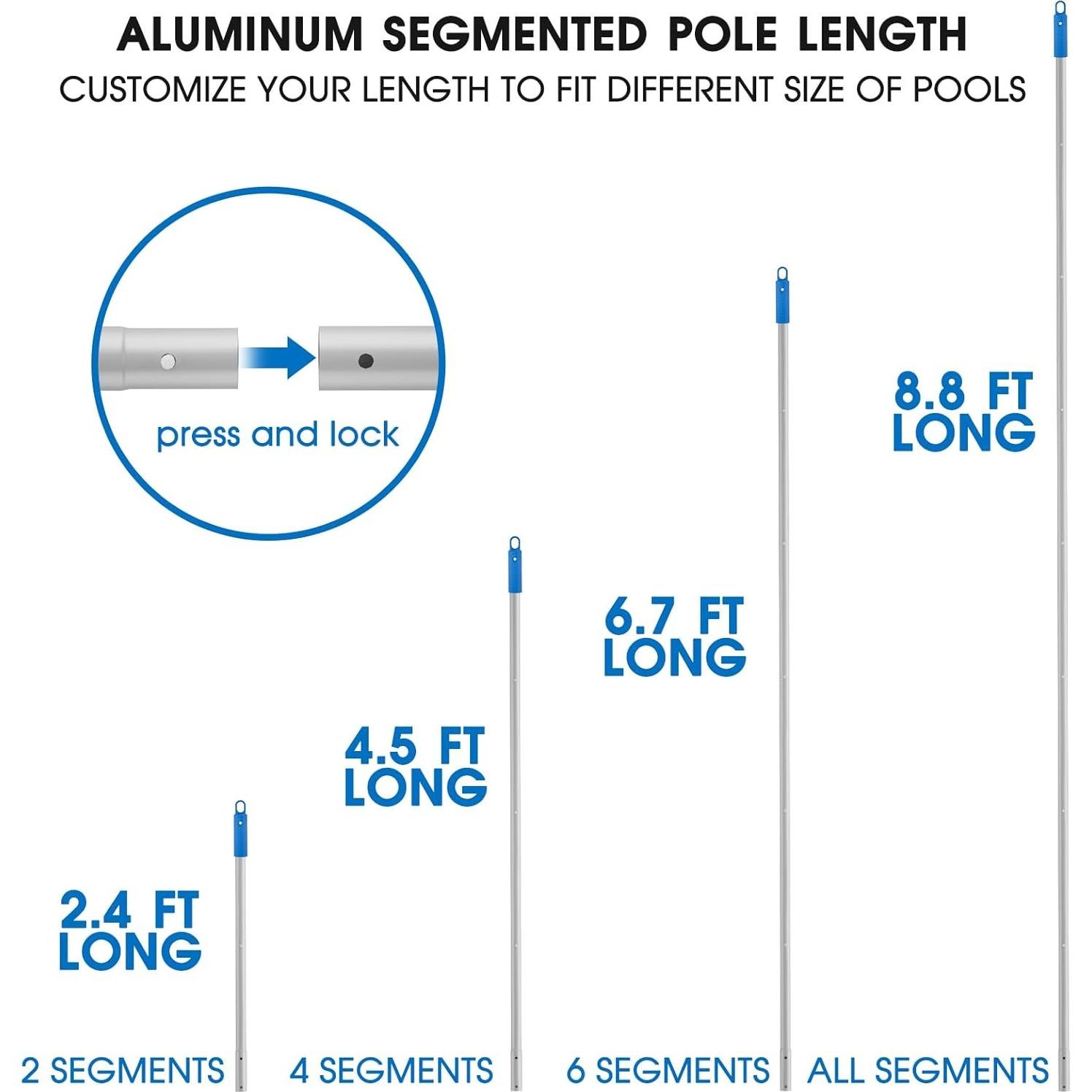 Juego de Cepillos para Piscina TidyMister 20'' con Polo 2-en-1