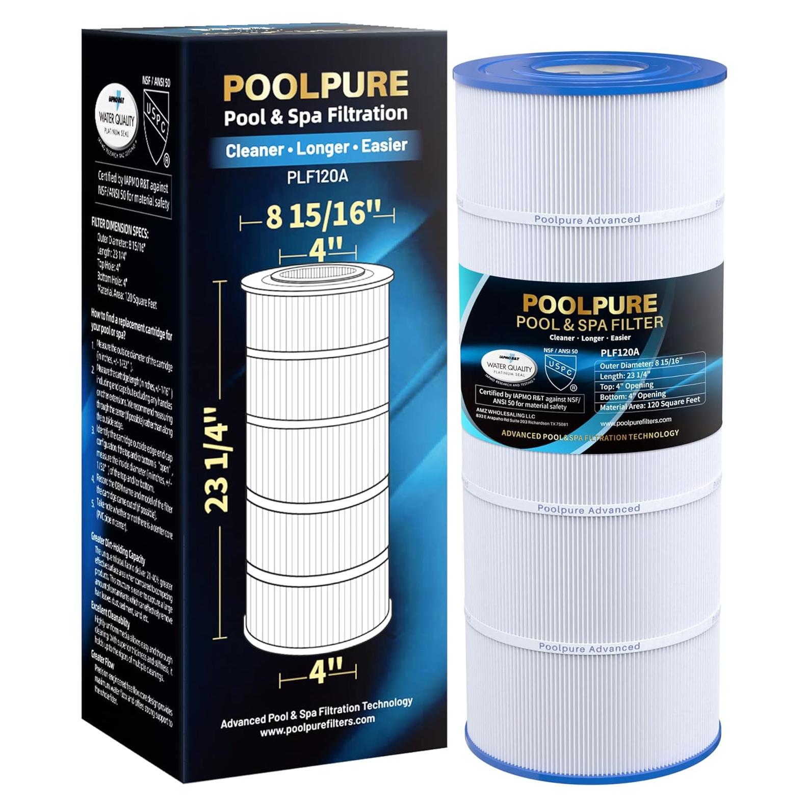 Filtro de Piscina POOLPURE PLF120A 120 ft² Compatible Hayward