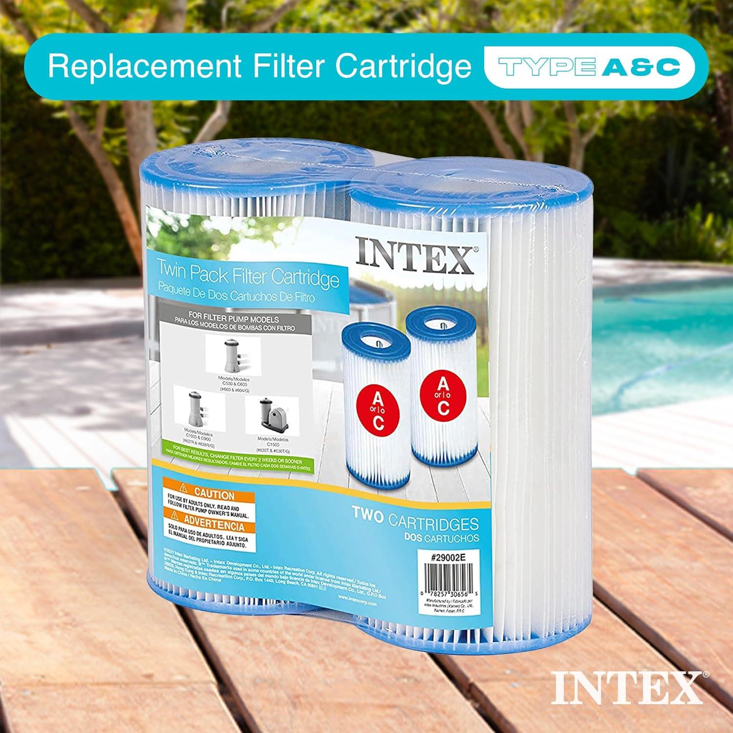 Cartucho de Filtro de Piscina Intex 29002E Tipo A - Paquete de 2