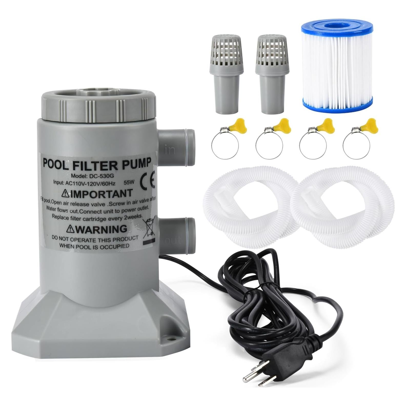 Bomba de Filtro de Cartucho EDOU 530 GPH para Piscina