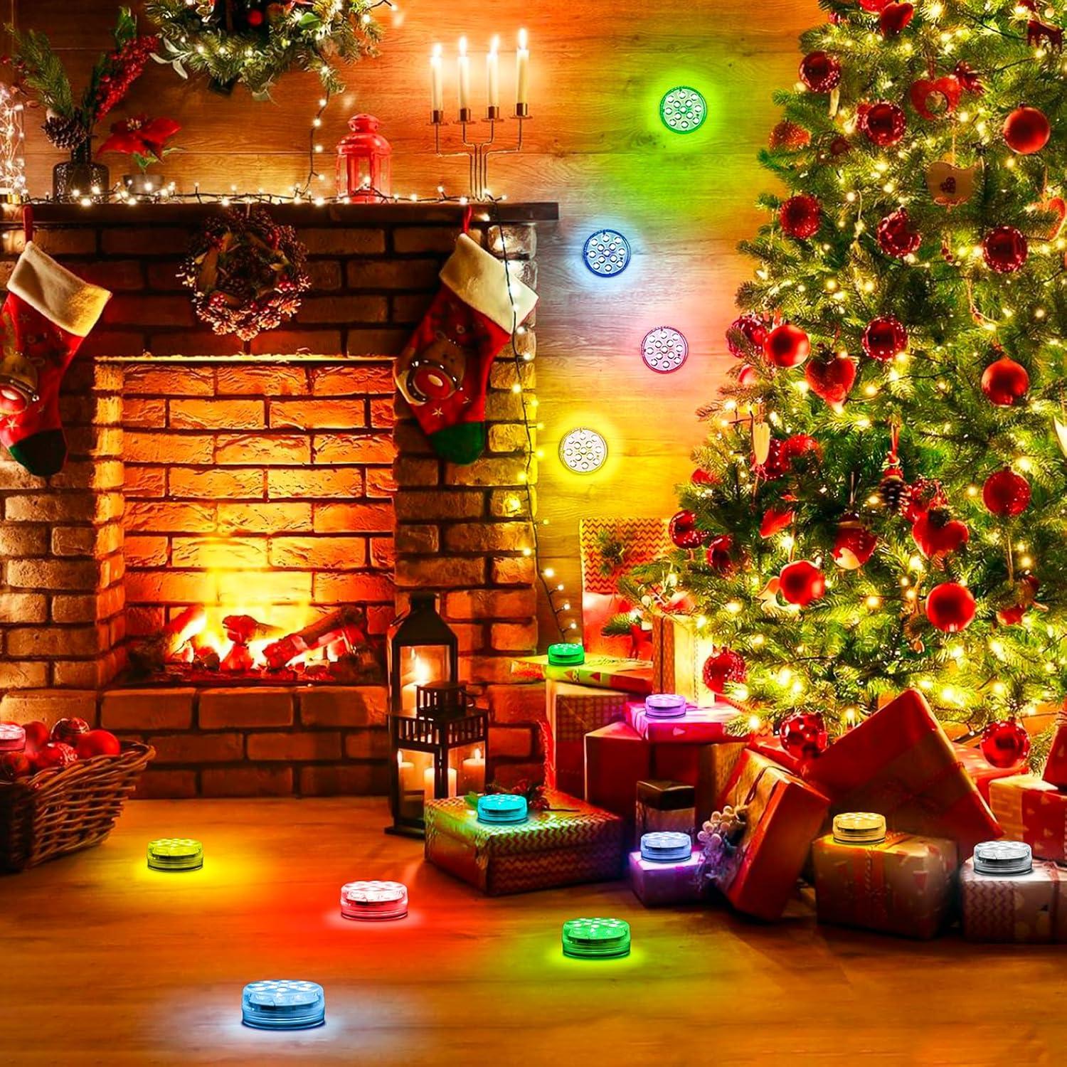 Luces LED Sumergibles LOFTEK 13 LEDs RGB con Control Remoto