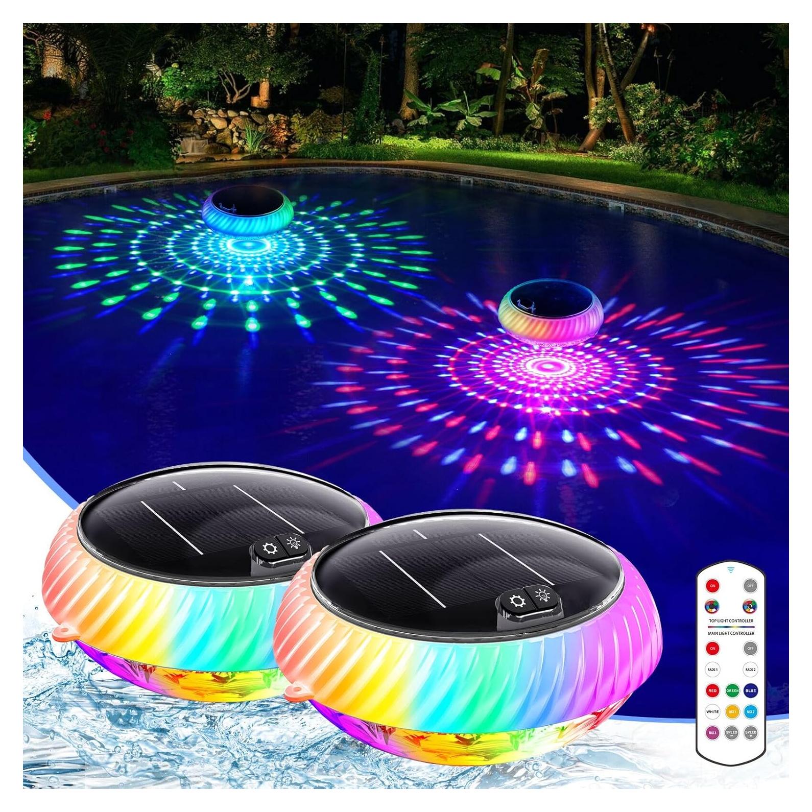 Luces Flotantes Solares Askyli para Piscina 19.3 cm RGB (2)