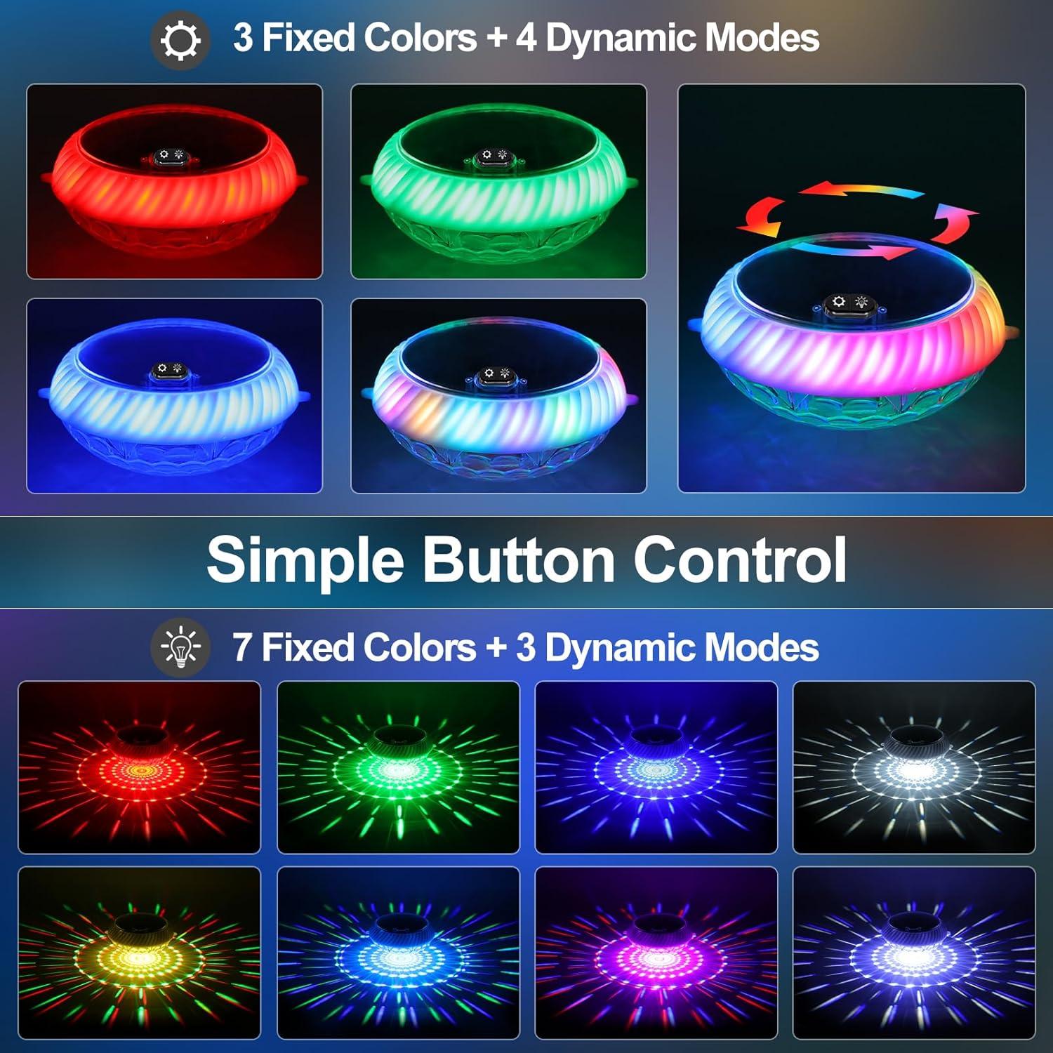 Luces Flotantes Solares Askyli para Piscina 19.3 cm RGB (2)