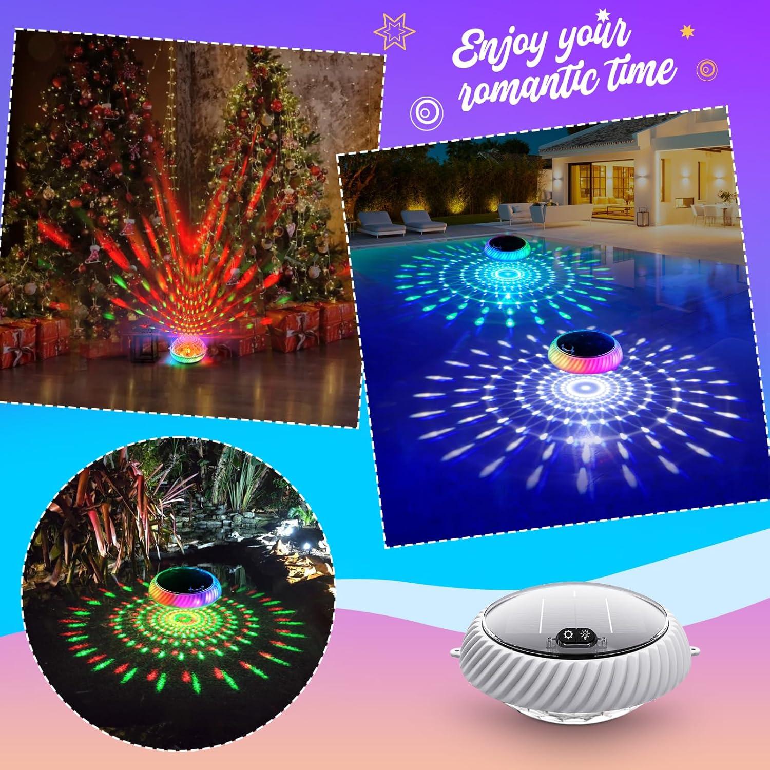 Luces Flotantes Solares Askyli para Piscina 19.3 cm RGB (2)