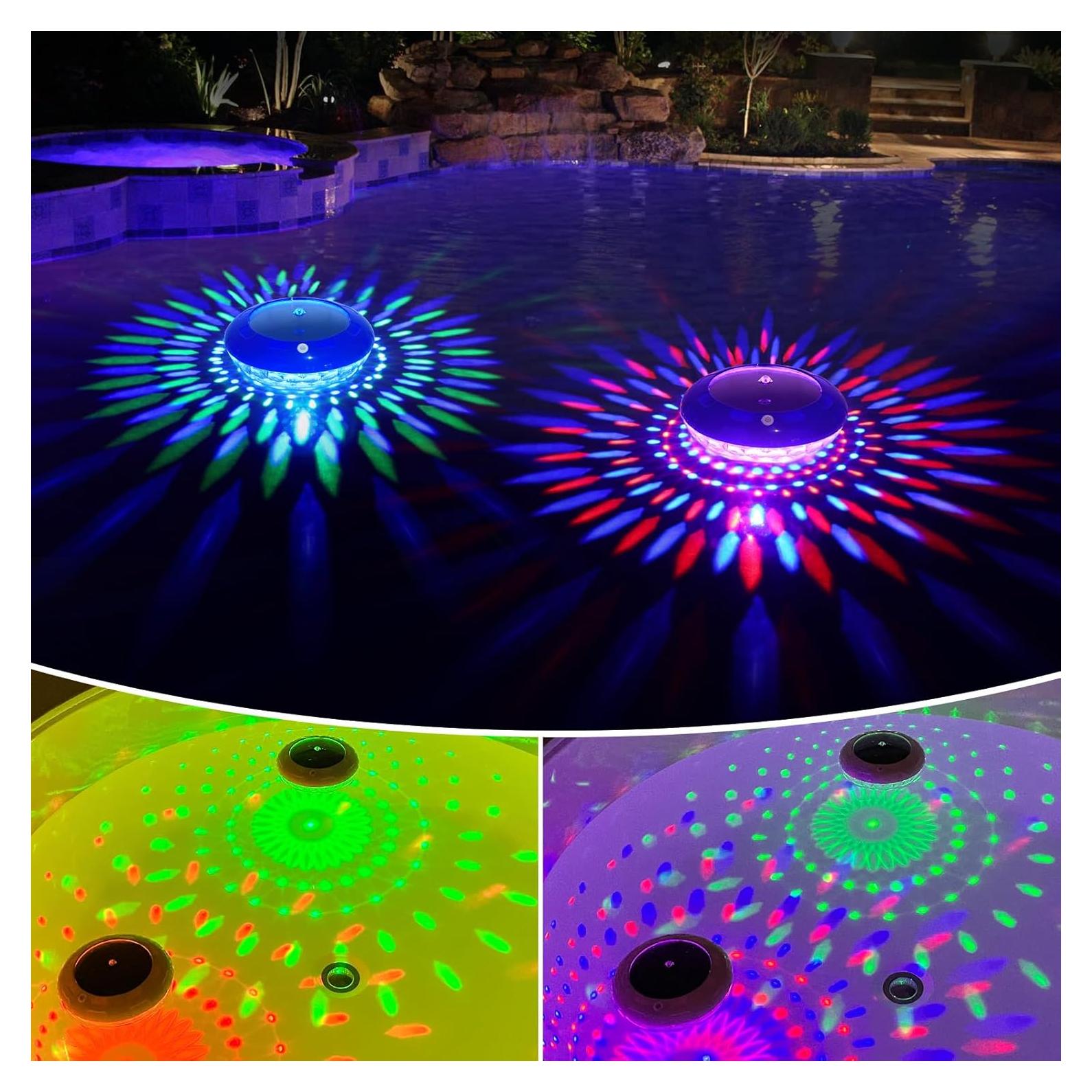 Luces Flotantes Solares para Piscina FirstE RGB IP68 (2 Unidades)