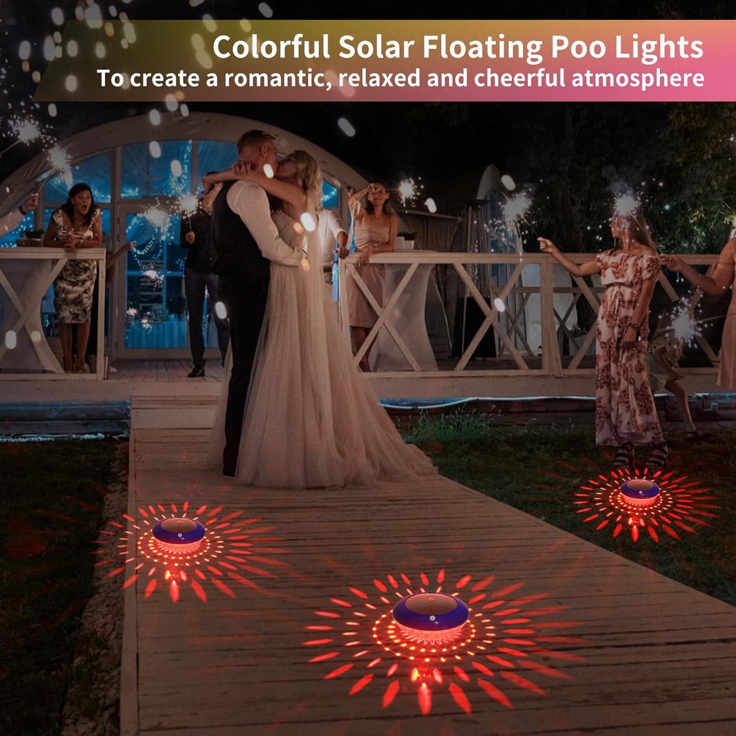 Luces Flotantes Solares para Piscina FirstE RGB IP68 (2 Unidades)