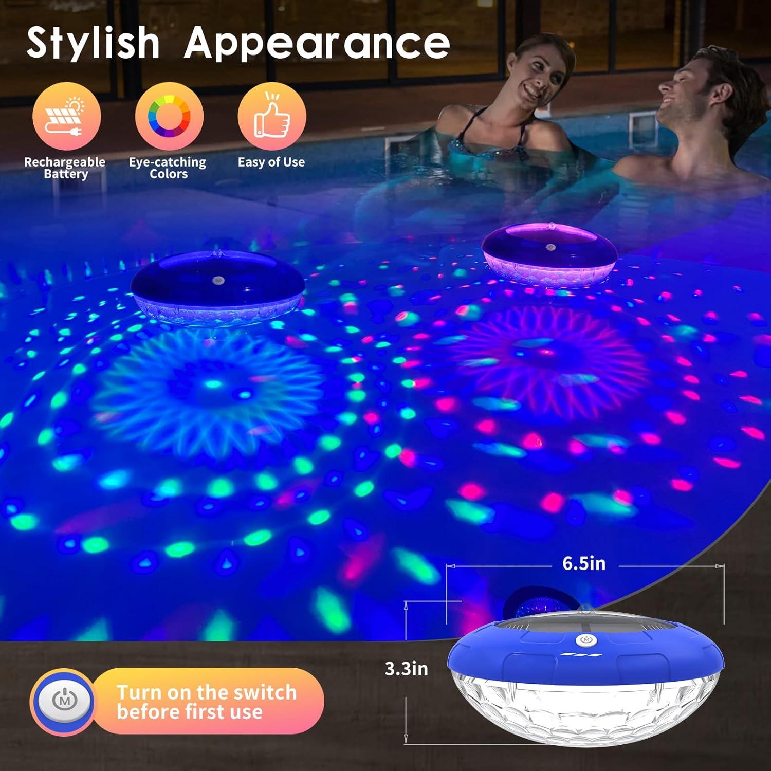 Luces Flotantes Solares para Piscina FirstE RGB IP68 (2 Unidades)