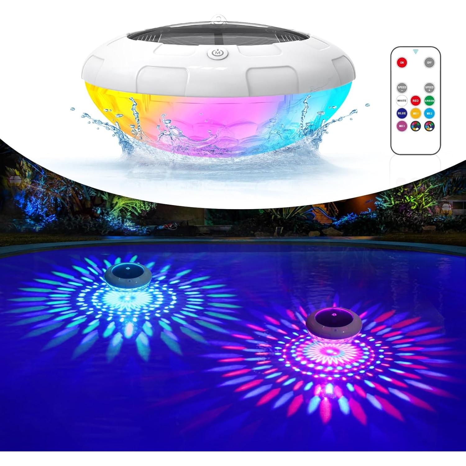 Luces Flotantes para Piscina LENONE RGB 16.5 cm 2 Unidades