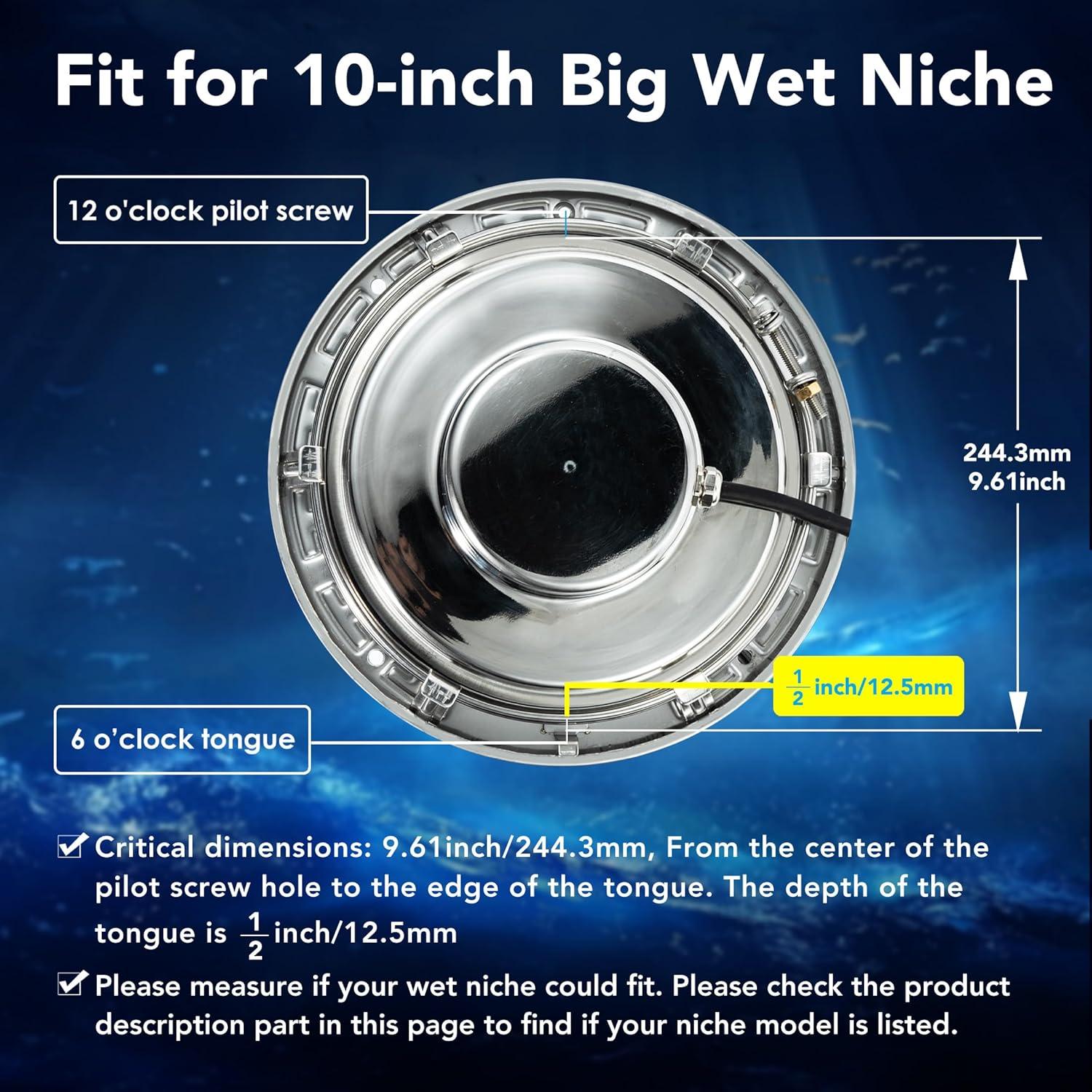 Luz LED Inground para Piscinas HQUA PN01DC RGBW 10" 50W