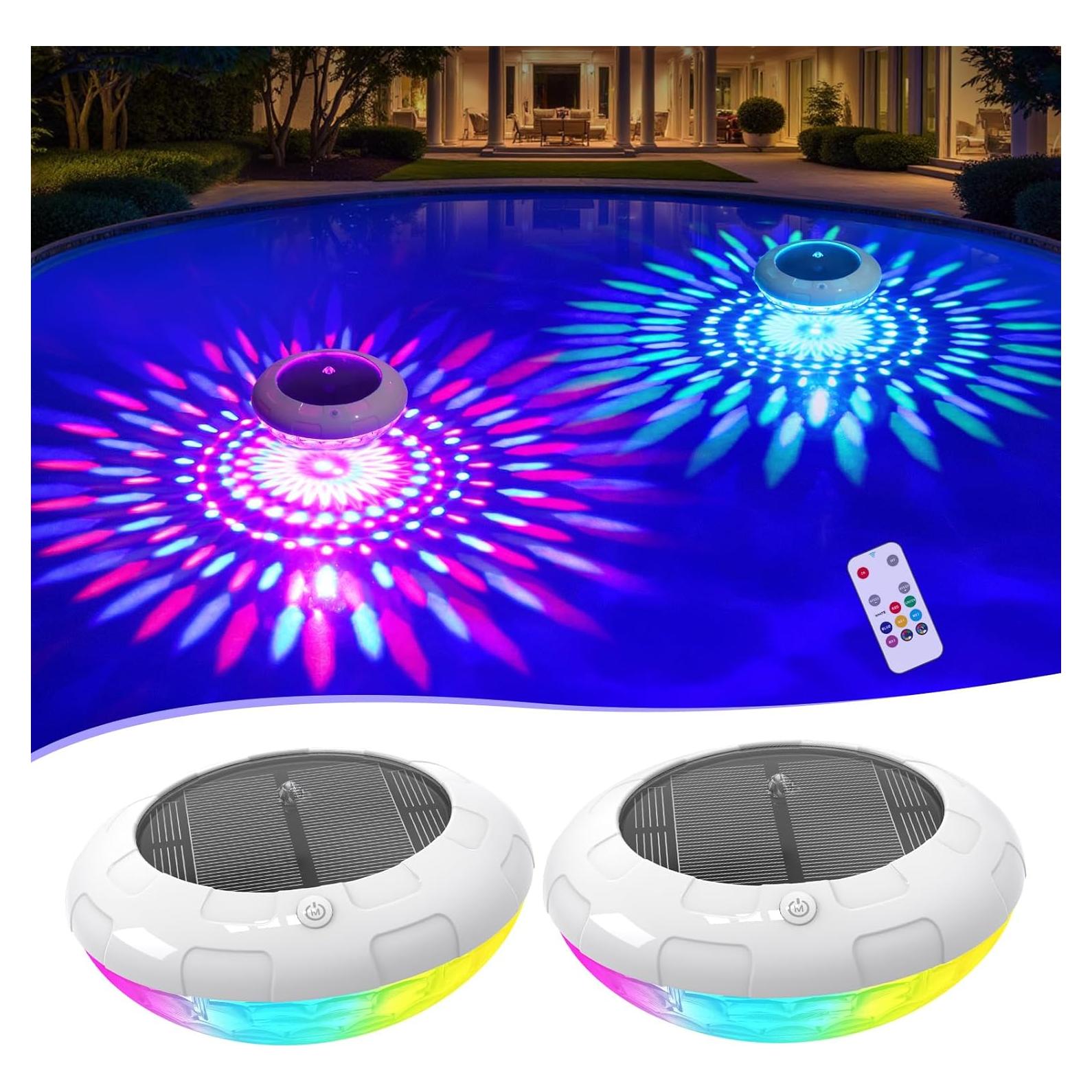 Luces Flotantes Solares Cootway RGB 16.5 cm con Control Remoto