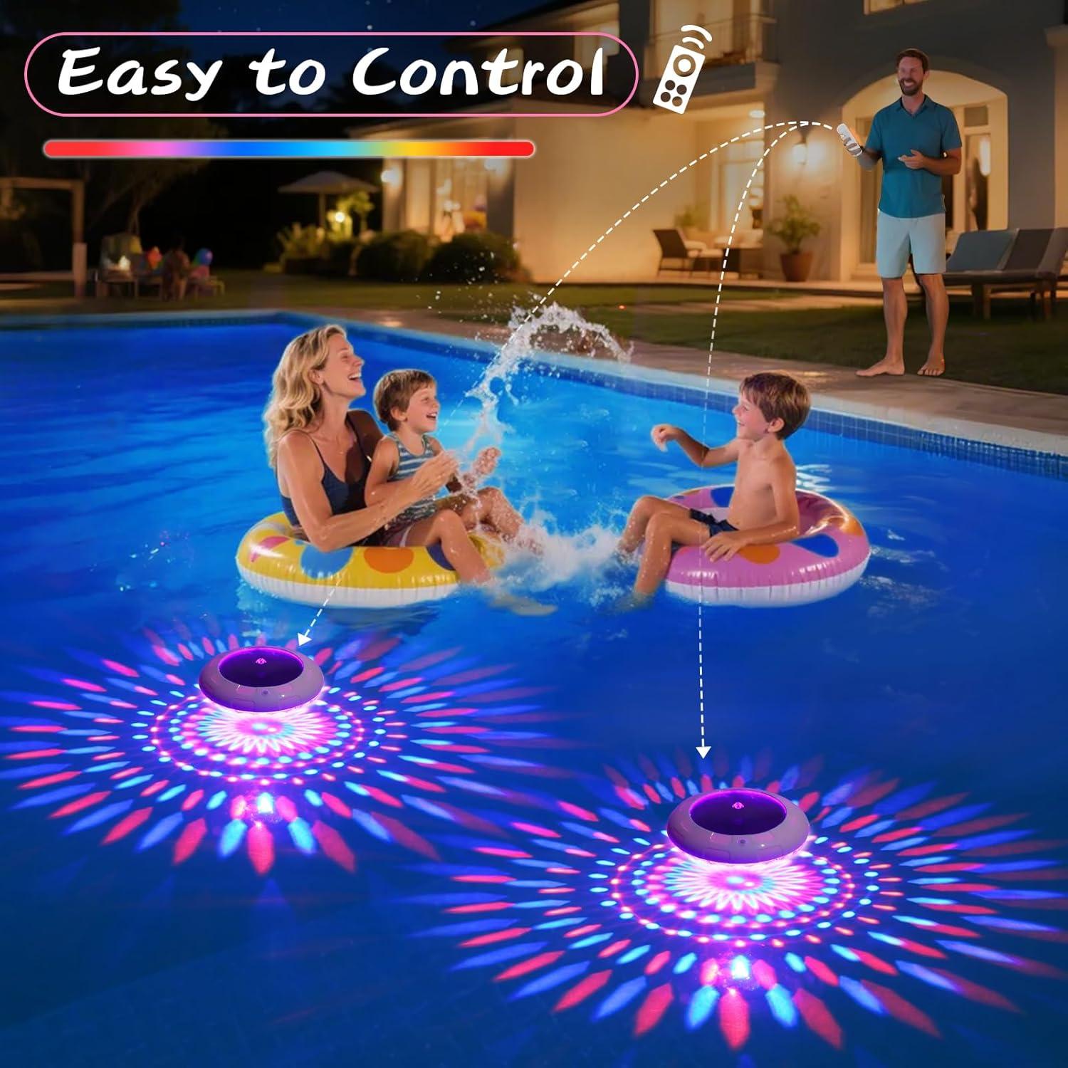 Luces Flotantes Solares Cootway RGB 16.5 cm con Control Remoto