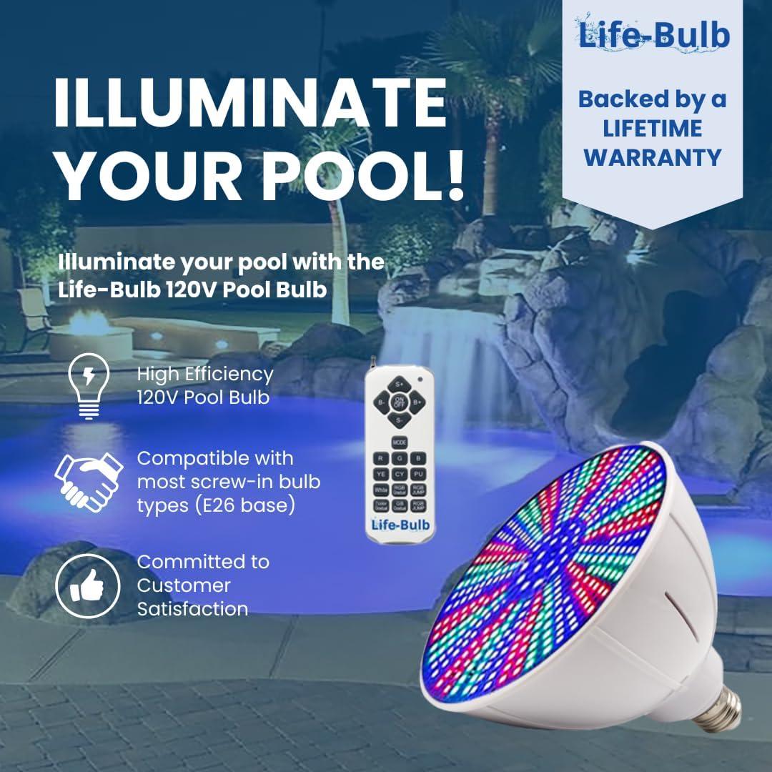 Bombilla LED de Piscina 120V Life-Bulb RGB 40W - Reemplazo 500W
