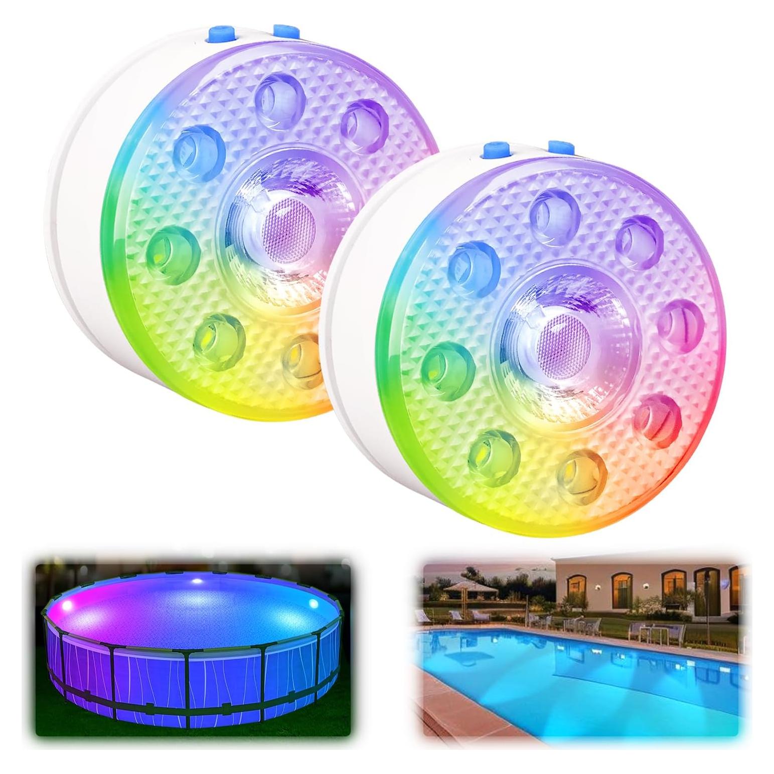 Luces LED subacuáticas recargables idyl light - 2 paquetes