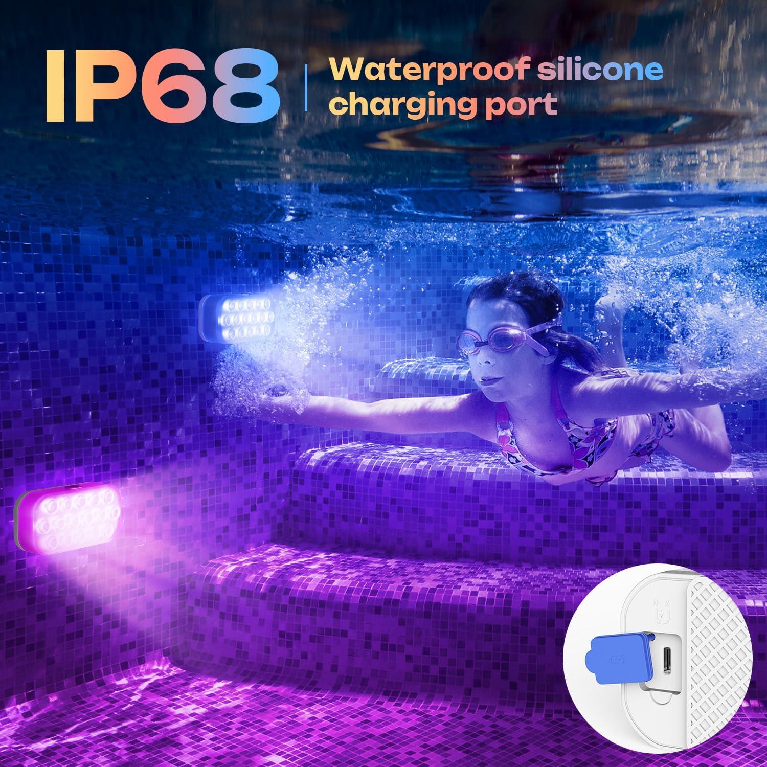 Luces LED sumergibles recargables IP68 SHENZHEN 20 colores