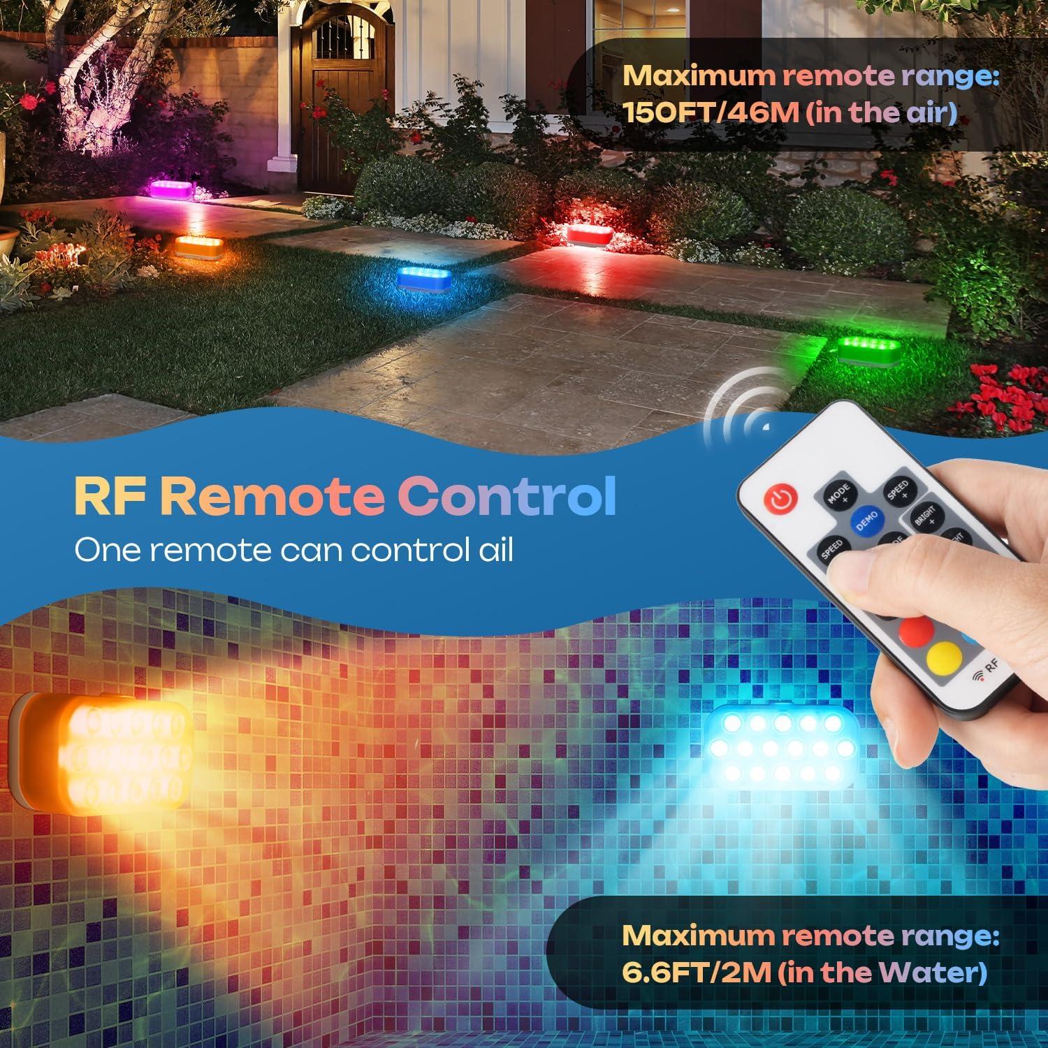 Luces LED sumergibles recargables IP68 SHENZHEN 20 colores