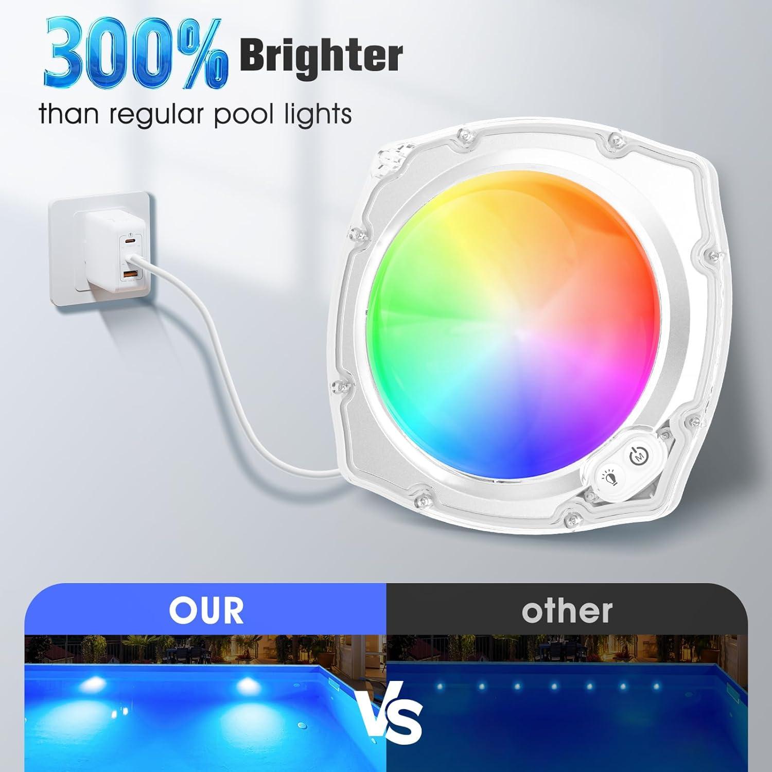 Luces LED sumergibles para piscina Ciavca 5W IP68 9 modos