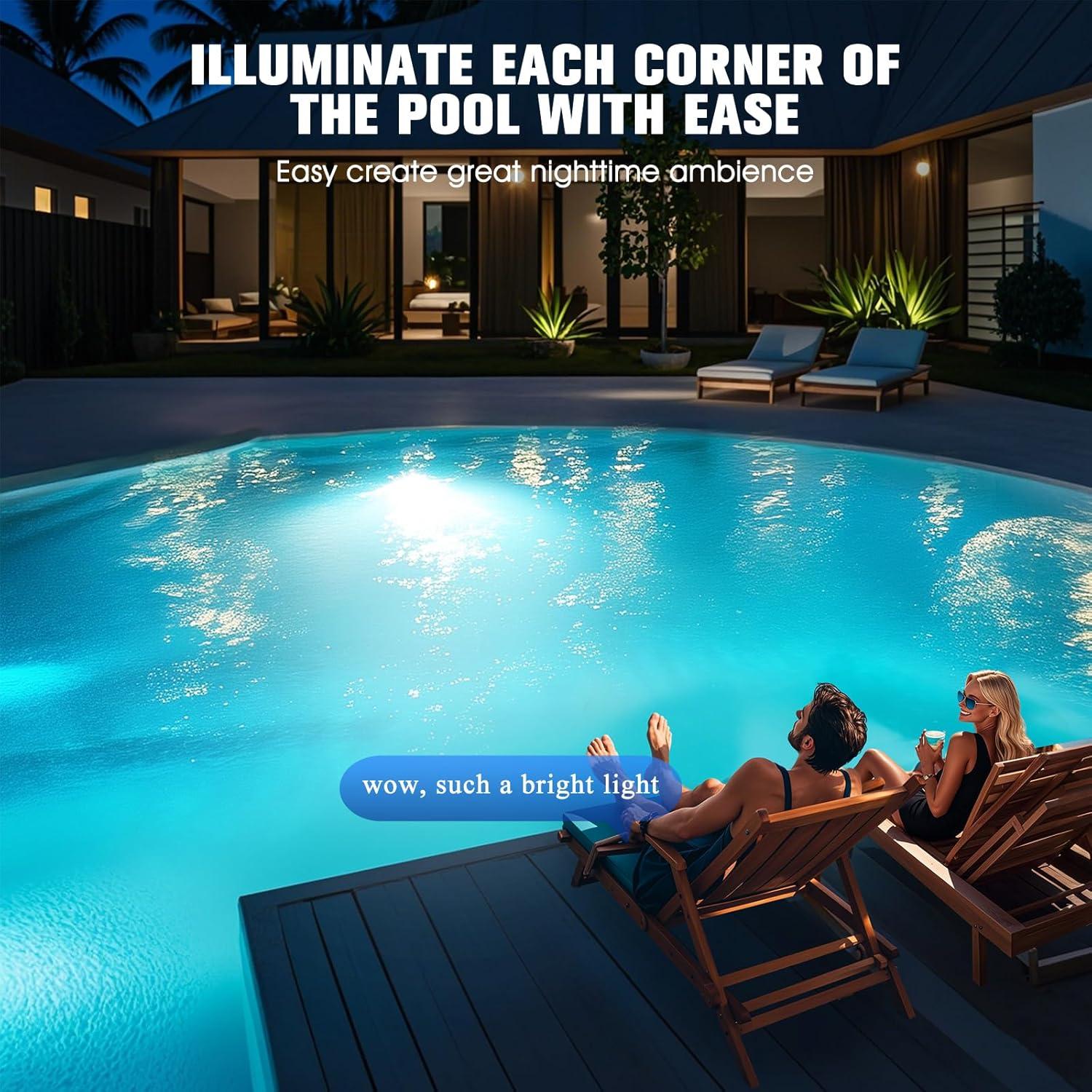 Luces LED sumergibles para piscina Ciavca 5W IP68 9 modos