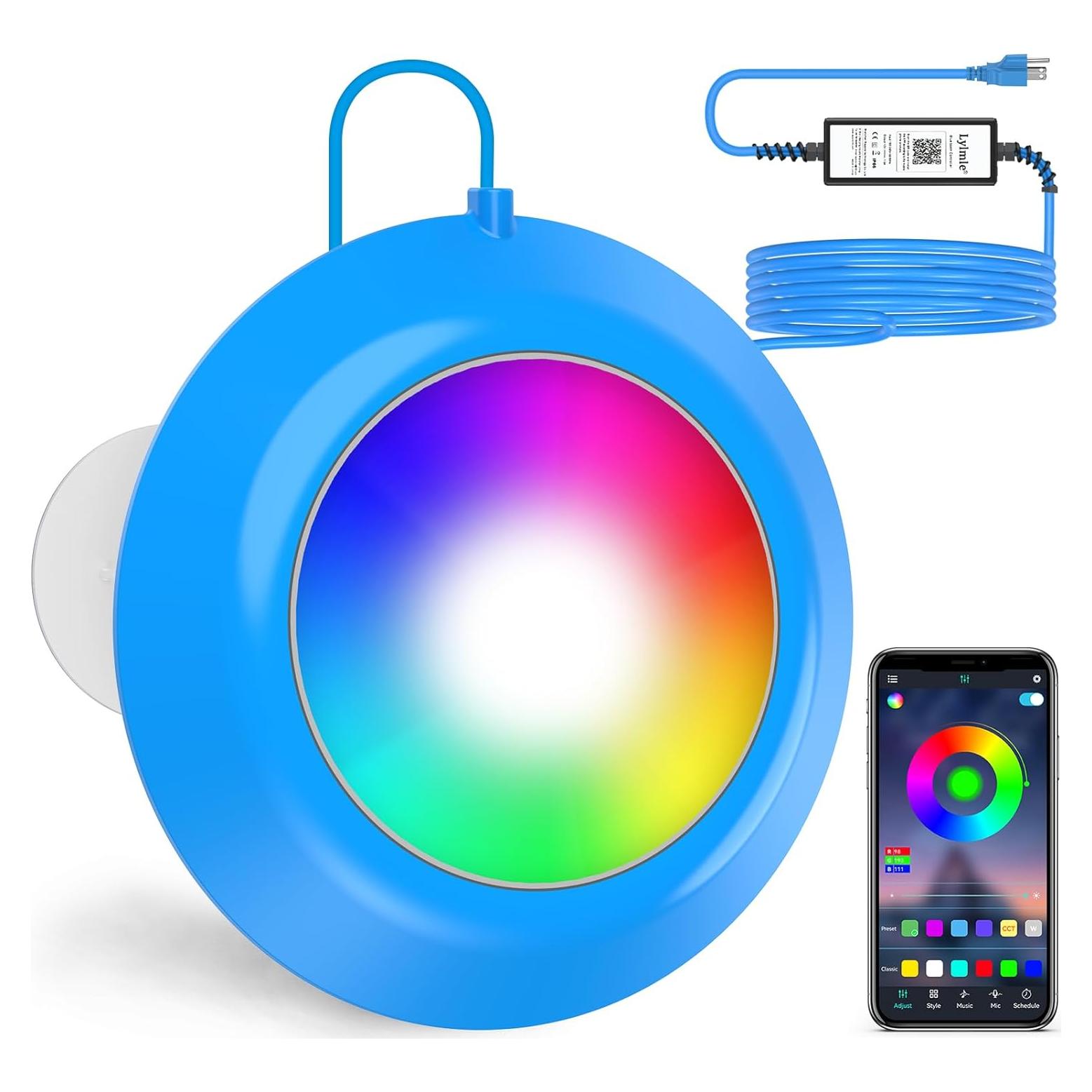 LyLmLe Luz LED Subacuática 20W RGB Control APP IP68
