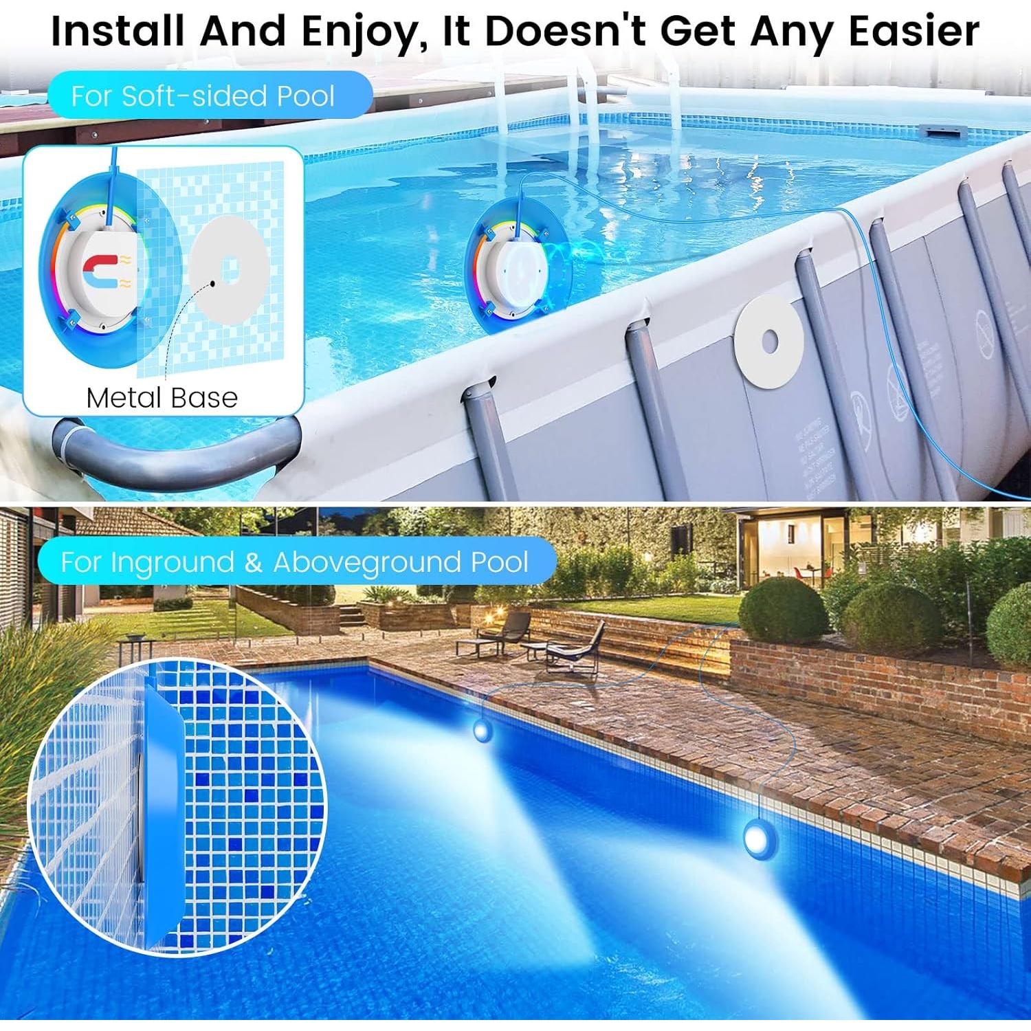 LyLmLe Luz LED Subacuática 20W RGB Control APP IP68