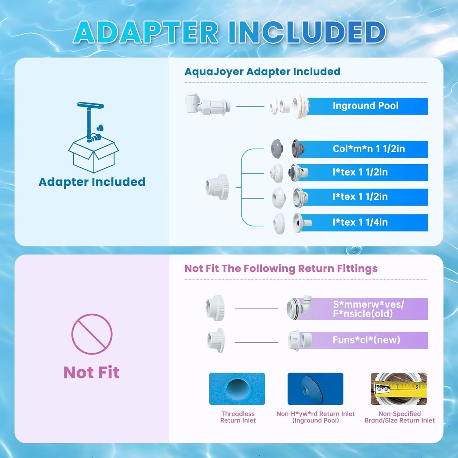 Fuente de piscina AquaJoyer POOL-02, cascada doble chorro 1.2kg