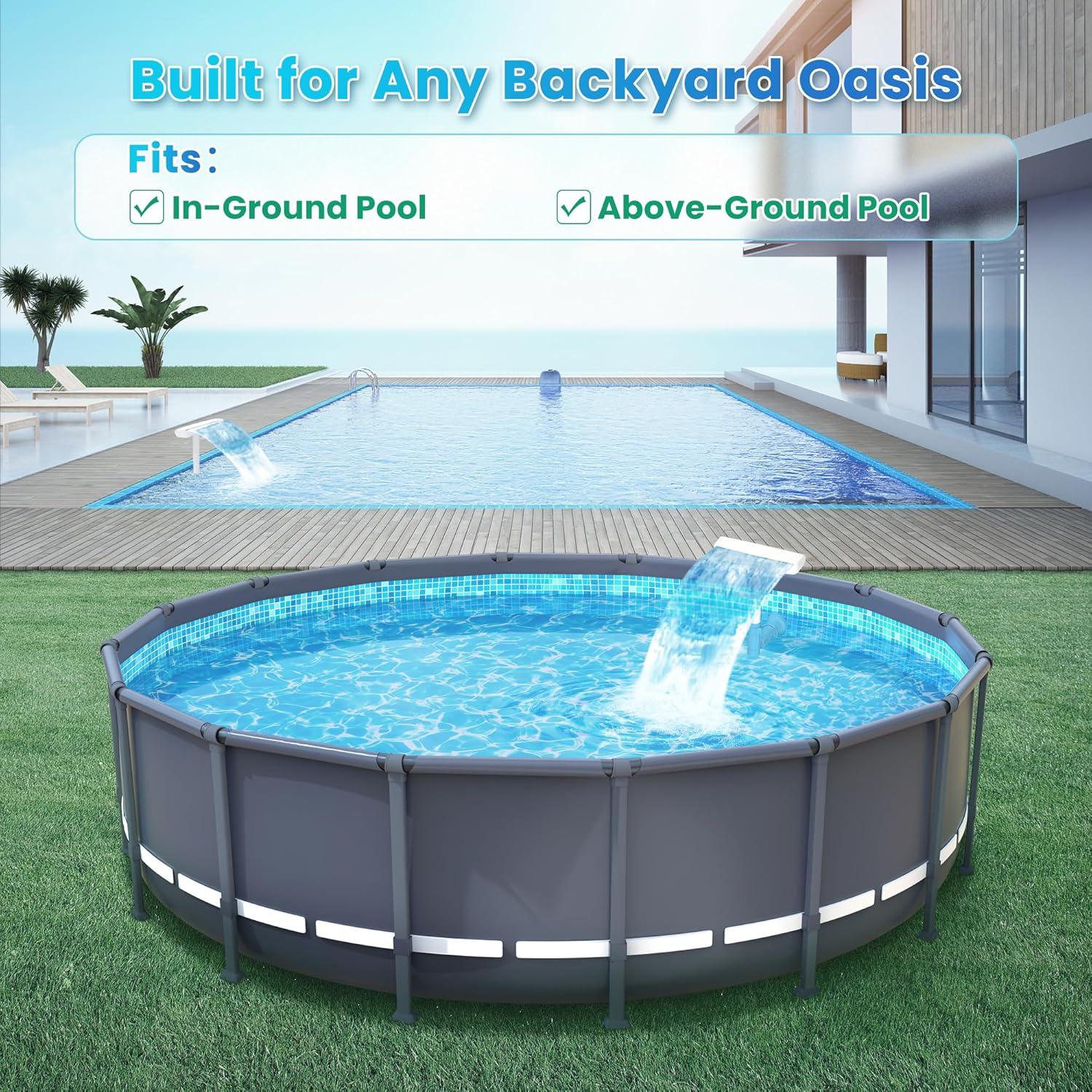 Fuente de piscina AquaJoyer POOL-02, cascada doble chorro 1.2kg