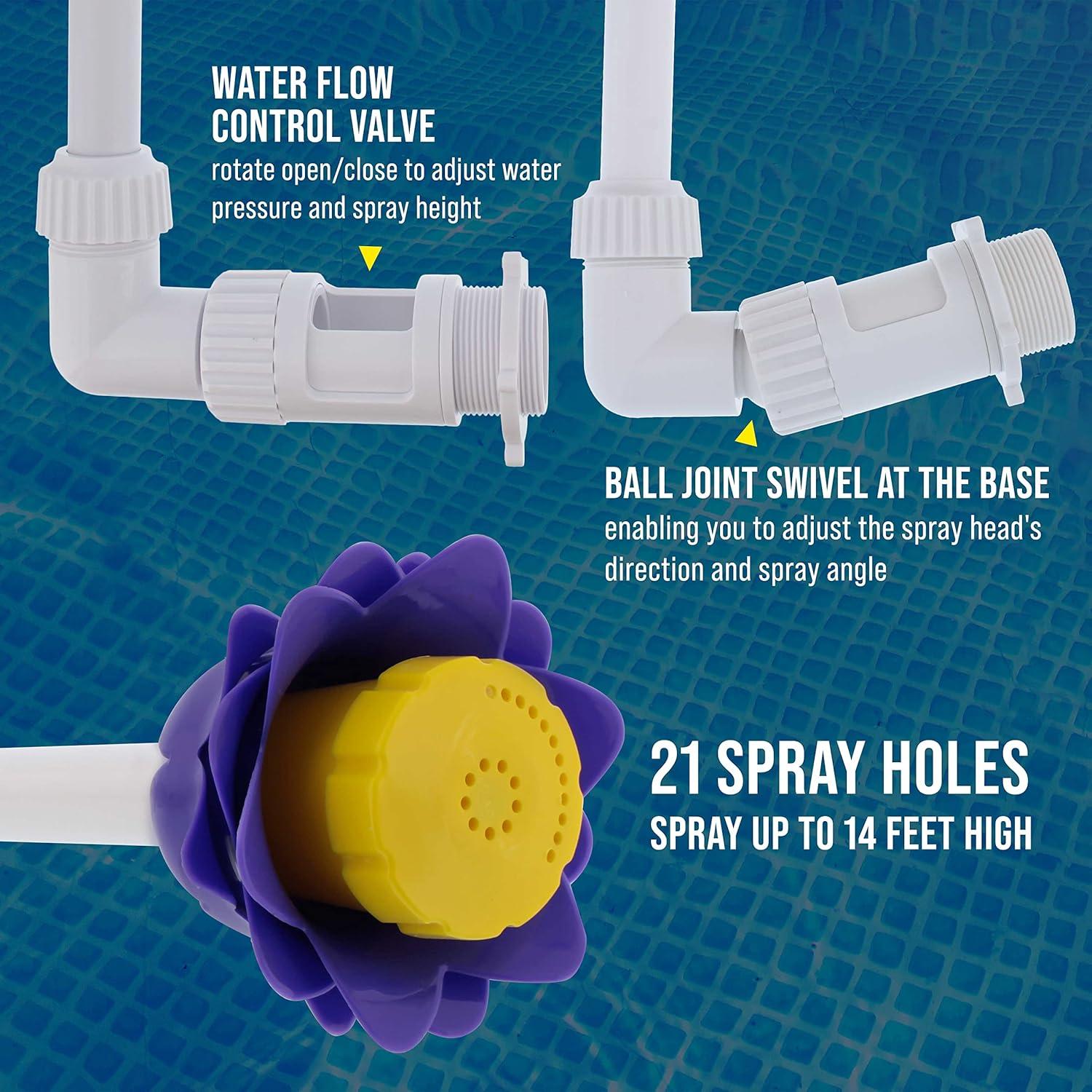 Fuente de Agua en Flor U.S. Pool Supply - Ajustable 4.27m