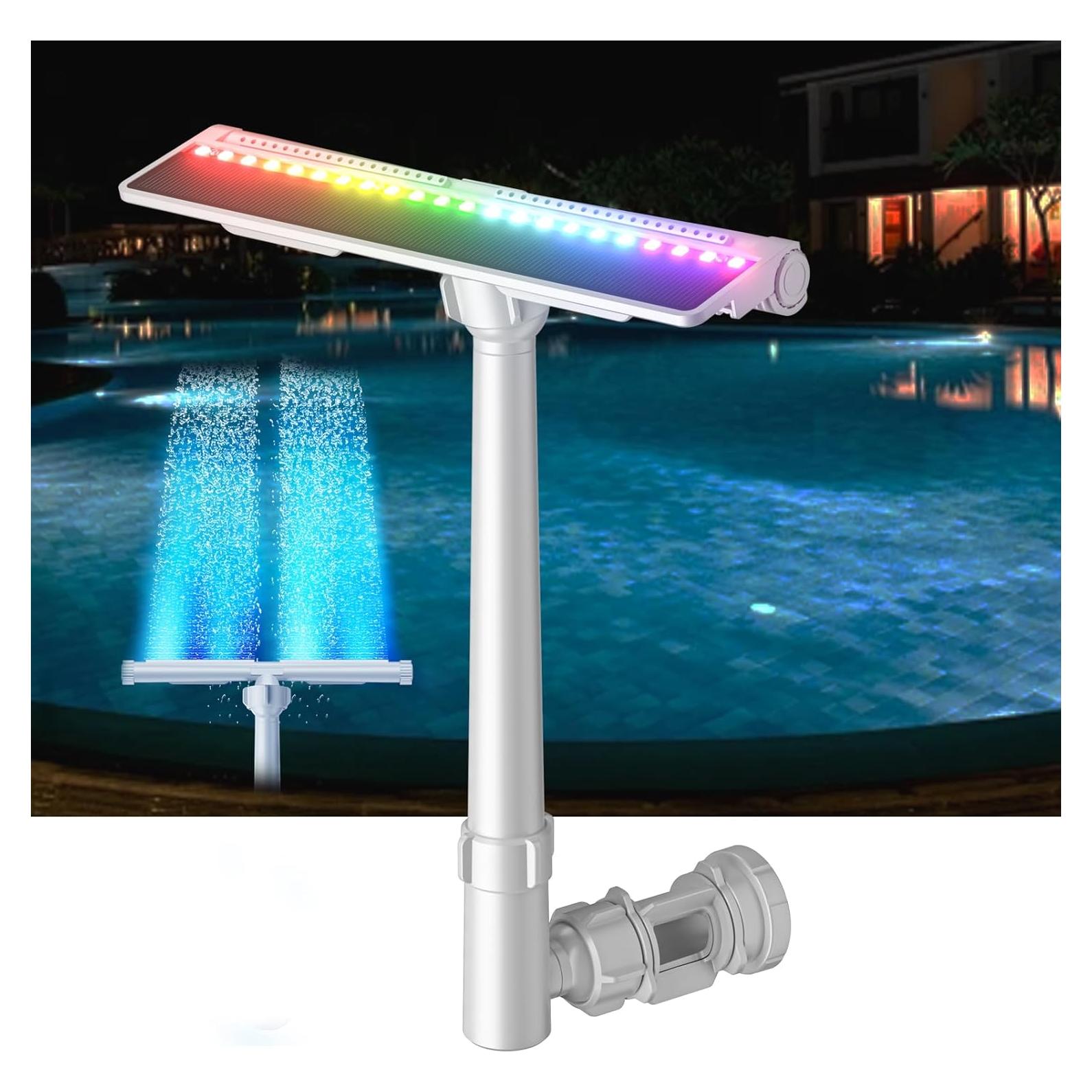 Fuente de piscina solar Pallyou con luces LED 10 colores