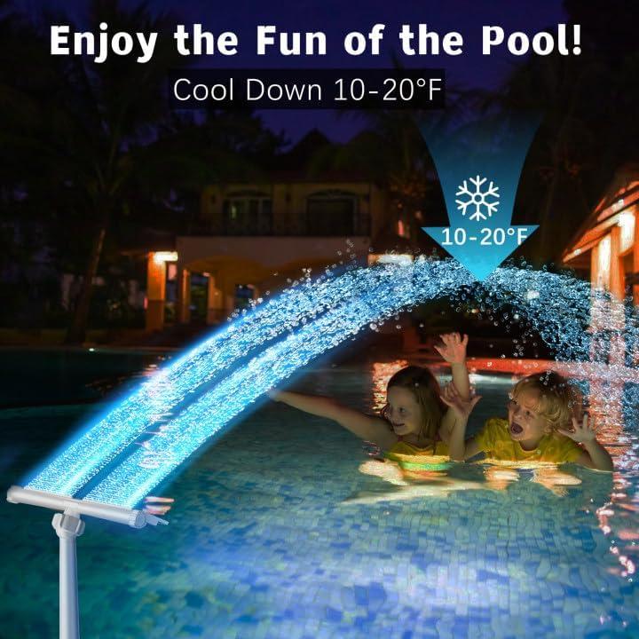 Fuente de piscina solar Pallyou con luces LED 10 colores