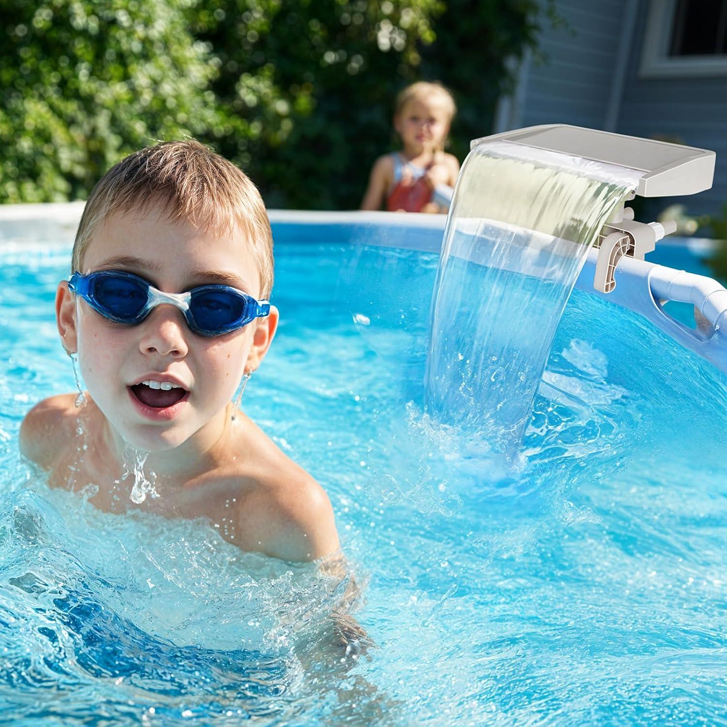 Fuente de Piscina Cascada Hanaoyo WF01 - Flujo Suave 33.5x23x27cm