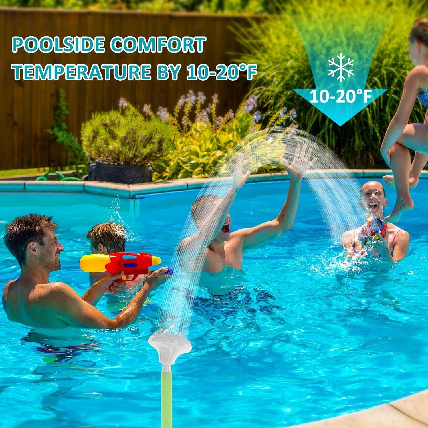 Fuente de piscina Ainkter con 4 modos de rociado ajustables