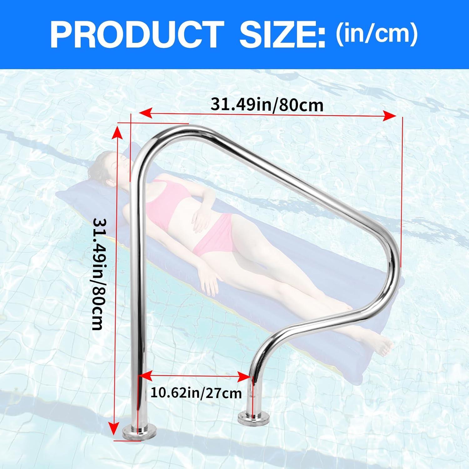 Pasamanos de Acero Inoxidable JENLER 31.5x31.5cm 150kg
