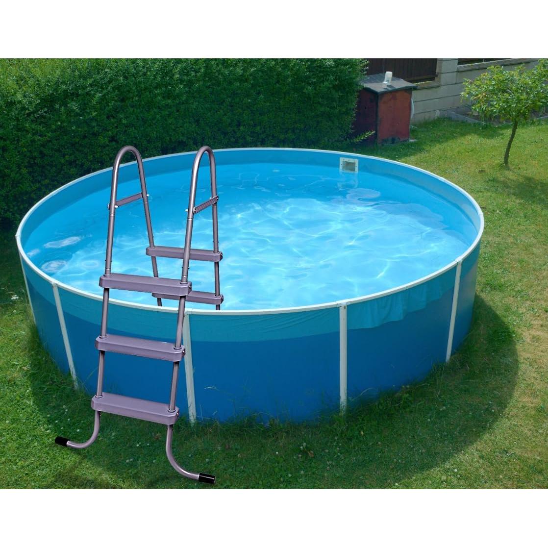 Escalera de Piscina Nollapo 3 Peldaños Antideslizante Blanca