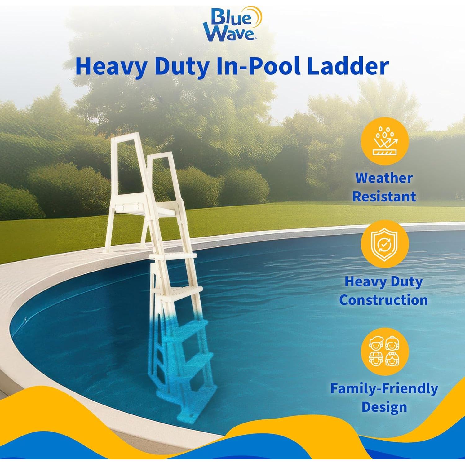 Escalera de Piscina Blue Wave NE1175 - 5 Peldaños Antideslizantes