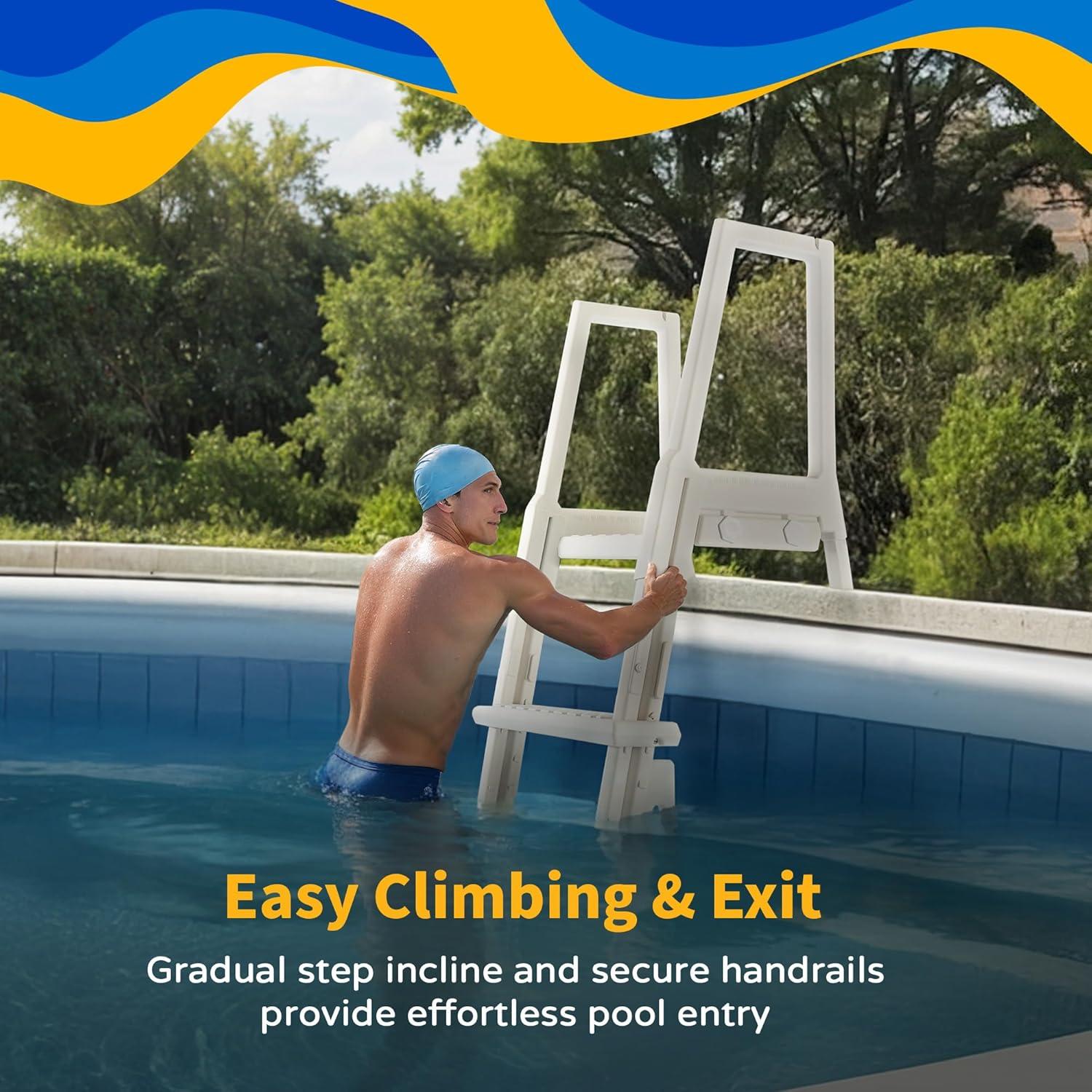 Escalera de Piscina Blue Wave NE1175 - 5 Peldaños Antideslizantes