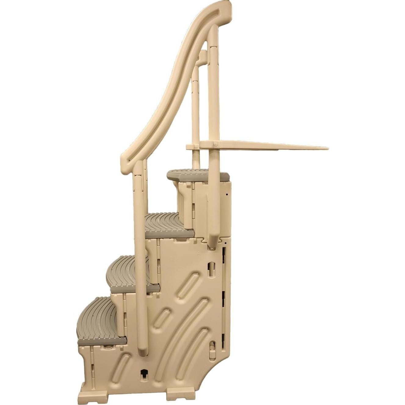 Escalón Confer Plastics Curve CCX-AG para piscina elevada