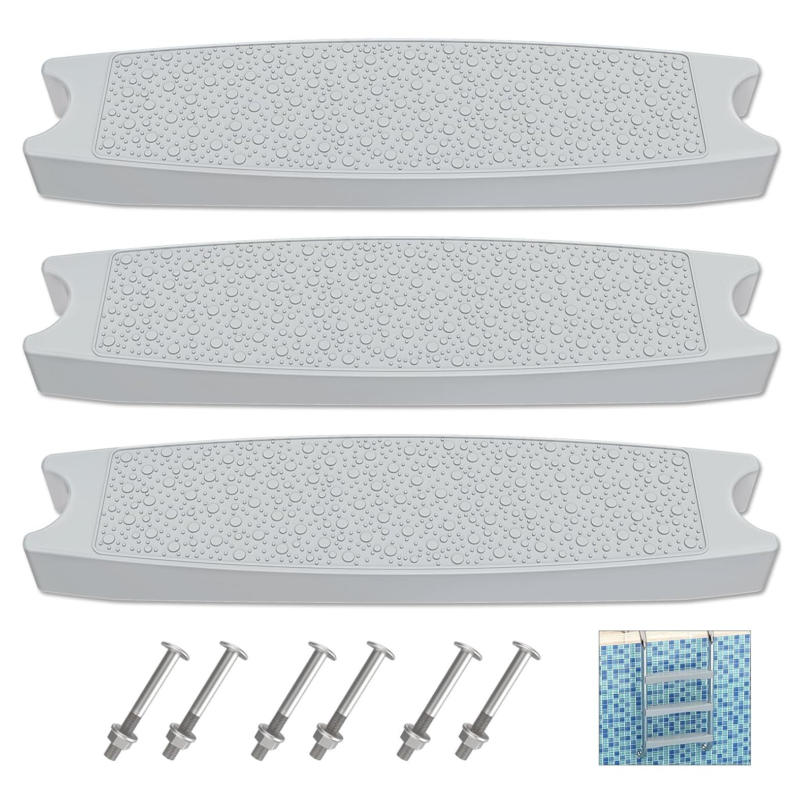 Escalones de Escalera de Piscina Goovilla 3 Piezas Antideslizantes