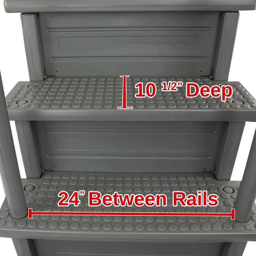 Escalones Antideslizantes Aqua Select para Piscinas Elevadas - Gris