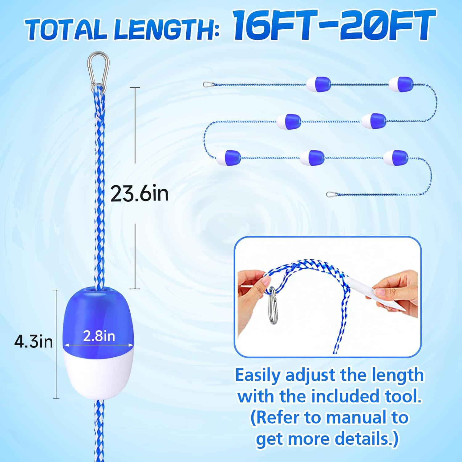 Cuerda de Seguridad para Piscina Beeplove 4.88 a 6.10m Ajustable