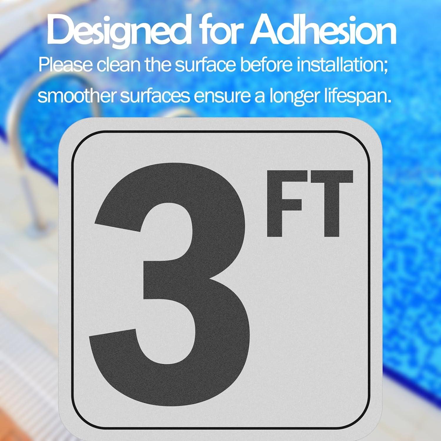 Calcomanías de Profundidad de Piscina AOOCY 15.24x15.24 cm