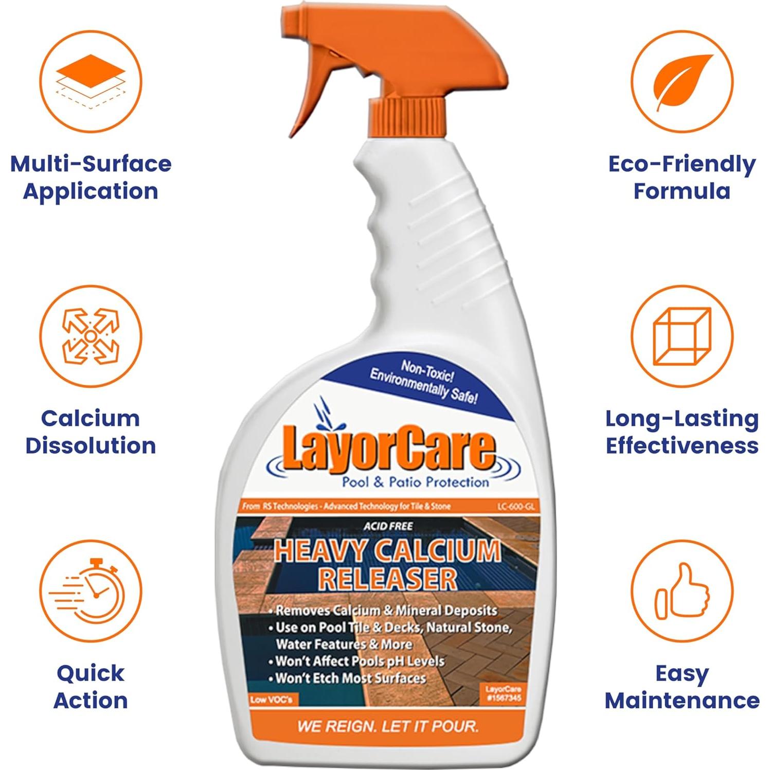 Limpiador de Calcio Pesado LayorCare 1 Cuarto para Azulejos