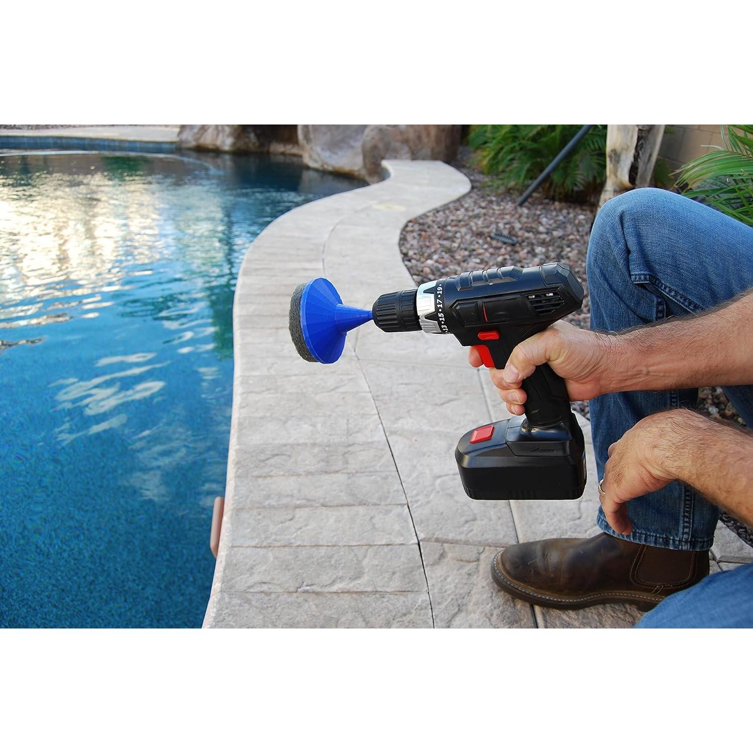 Limpiador de Azulejos de Piscina Renovopad - Accesorio para Taladro