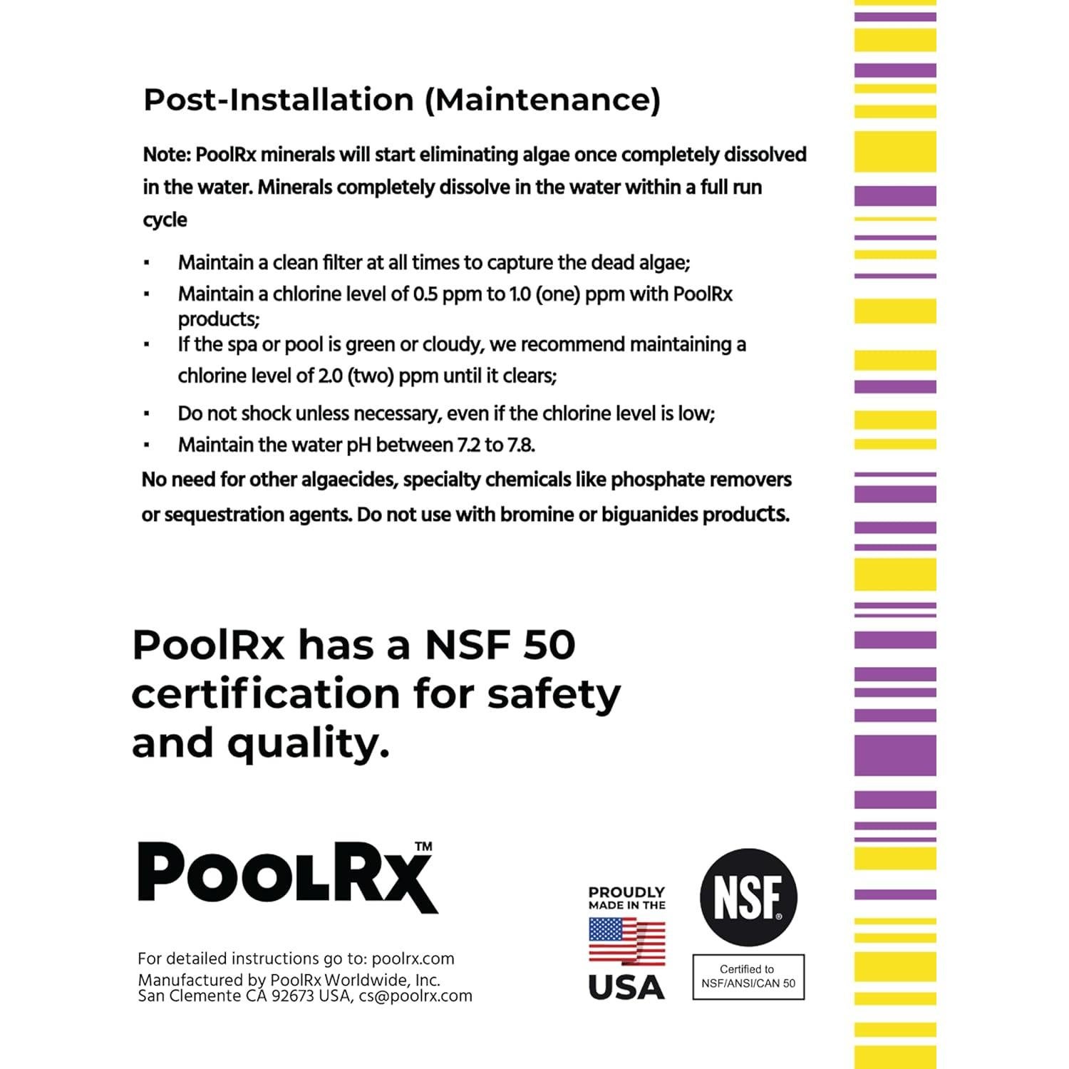 Algaecida Mineral PoolRx+ 331057 para Spa 100-400 Galones