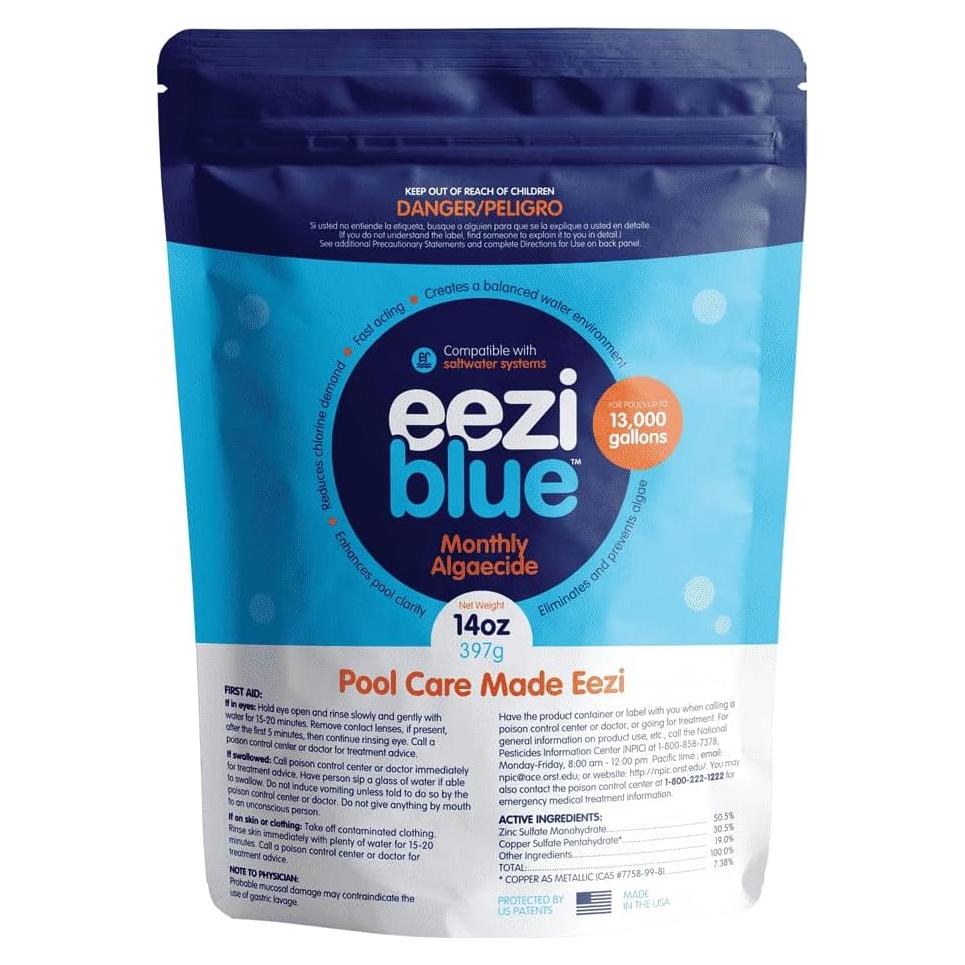 Algaecida Mensual Eeziblue para Piscinas hasta 75,708 Litros